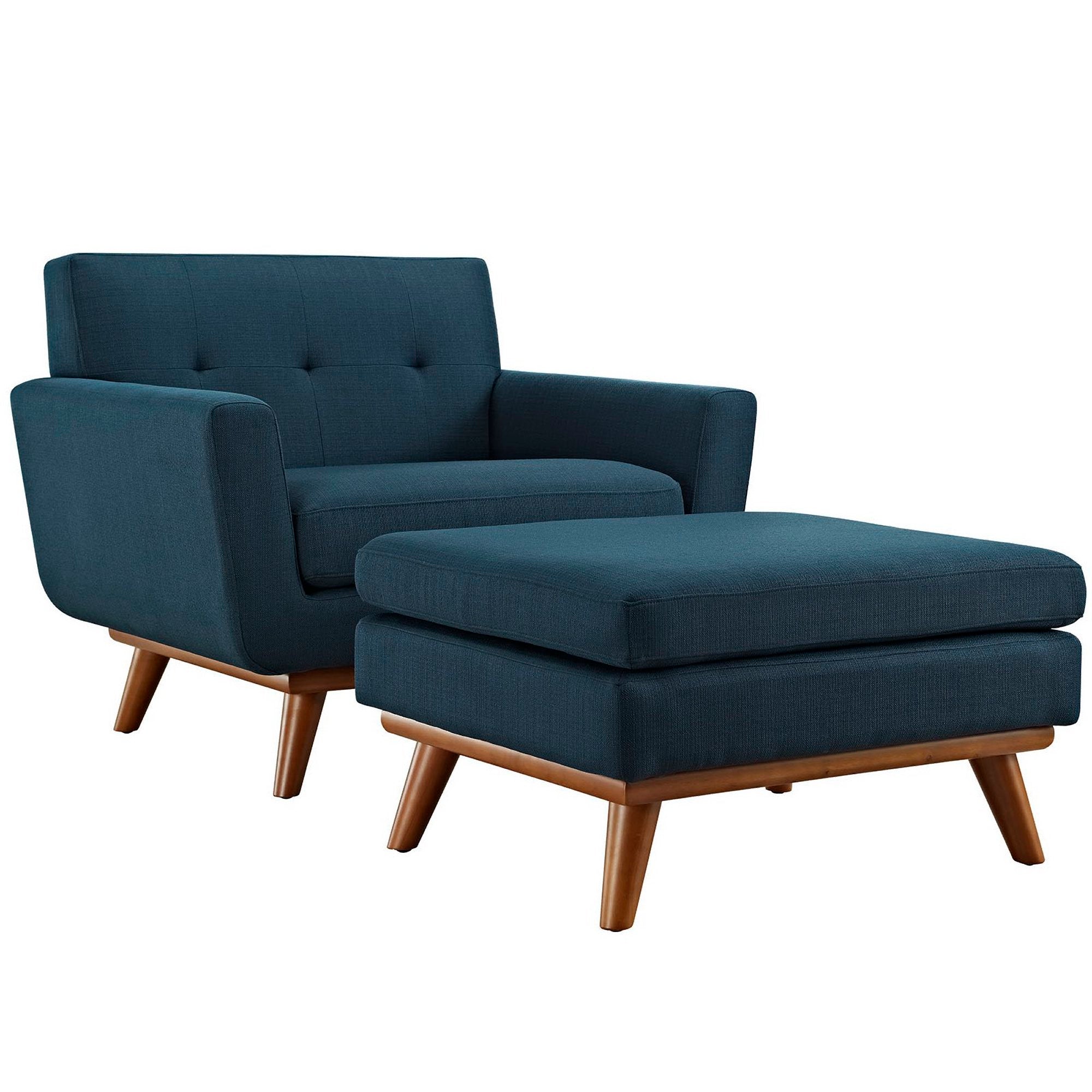 Engage 2 Piece Armchair and Ottoman, Azure