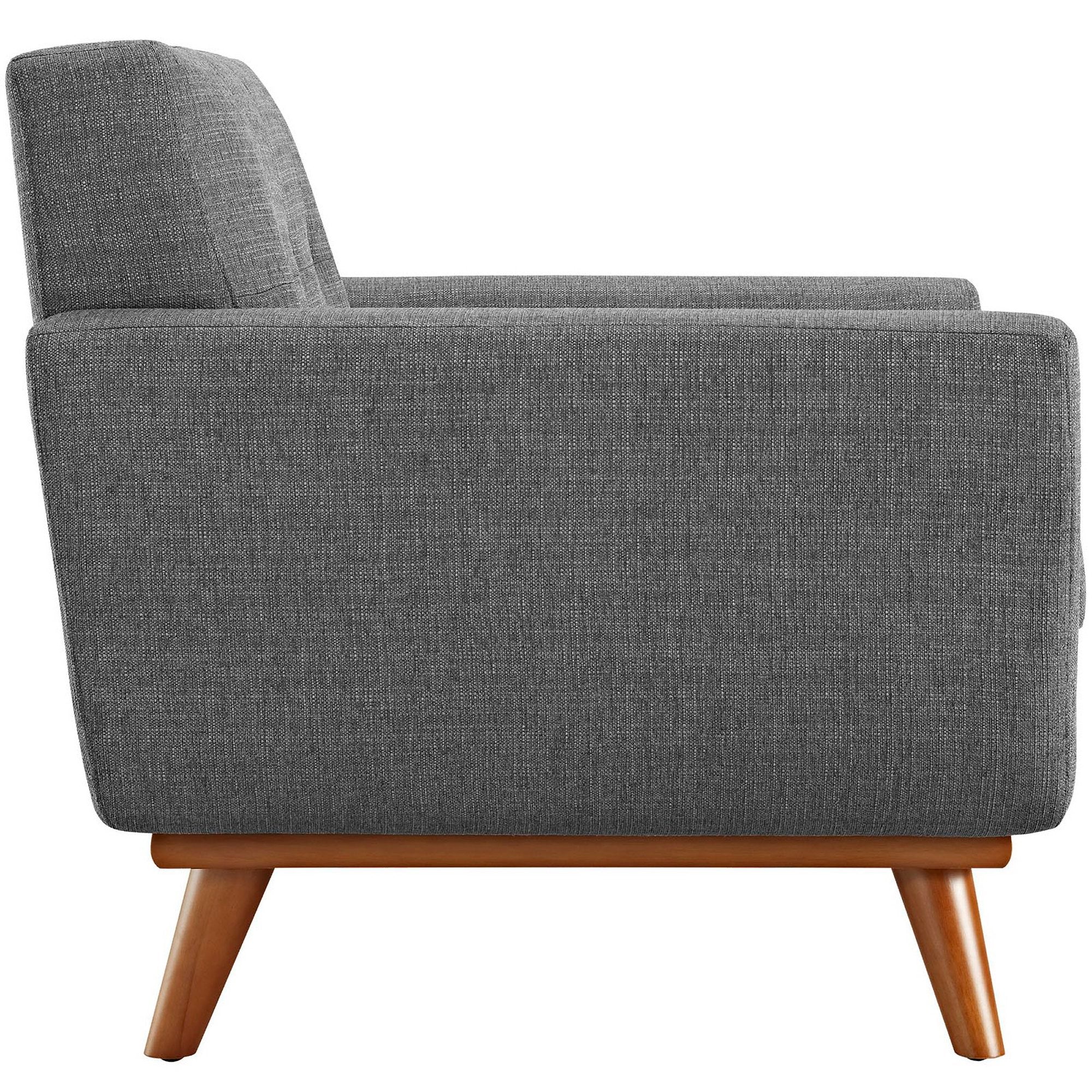 Engage 2 Piece Armchair and Ottoman, Gray