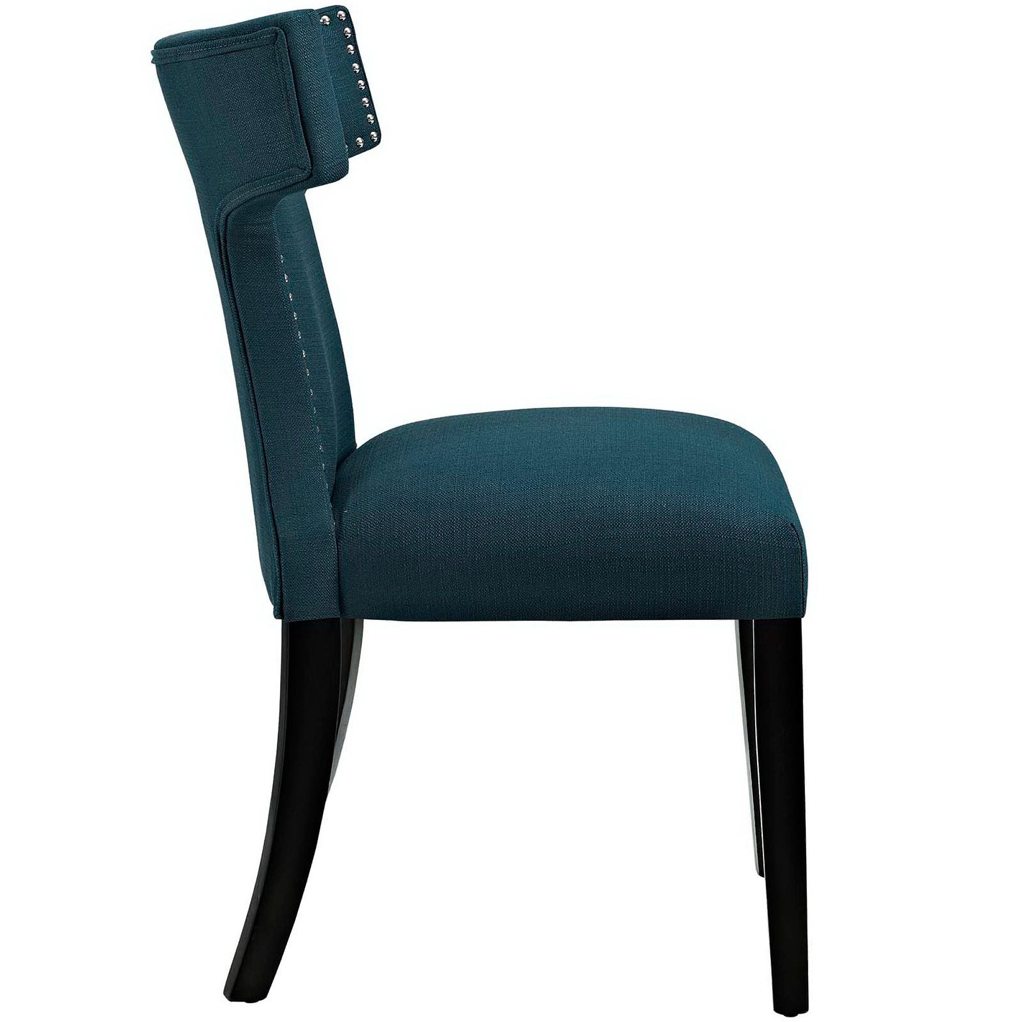 Curve Fabric Dining Chair, Azure