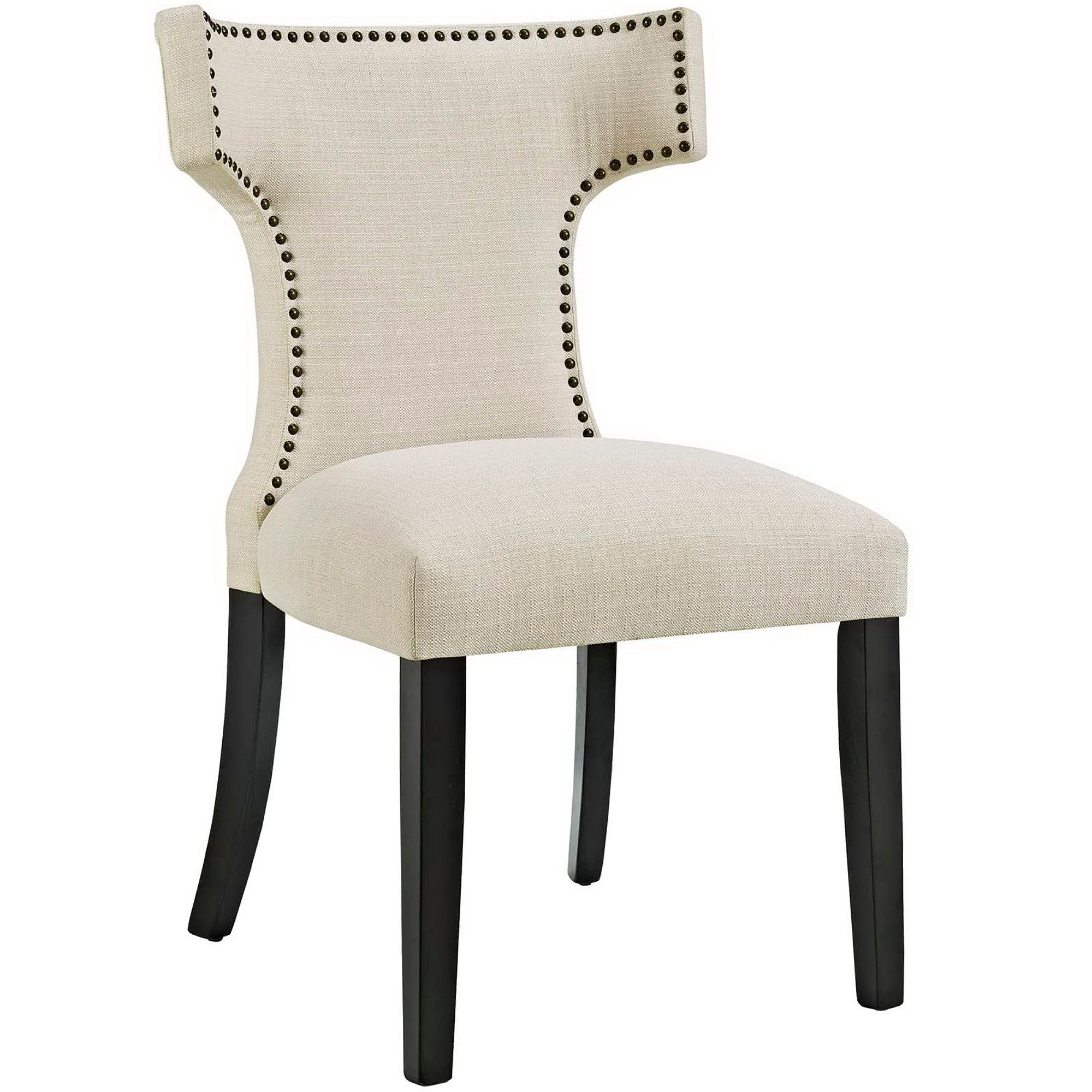Curve Fabric Dining Chair, Beige