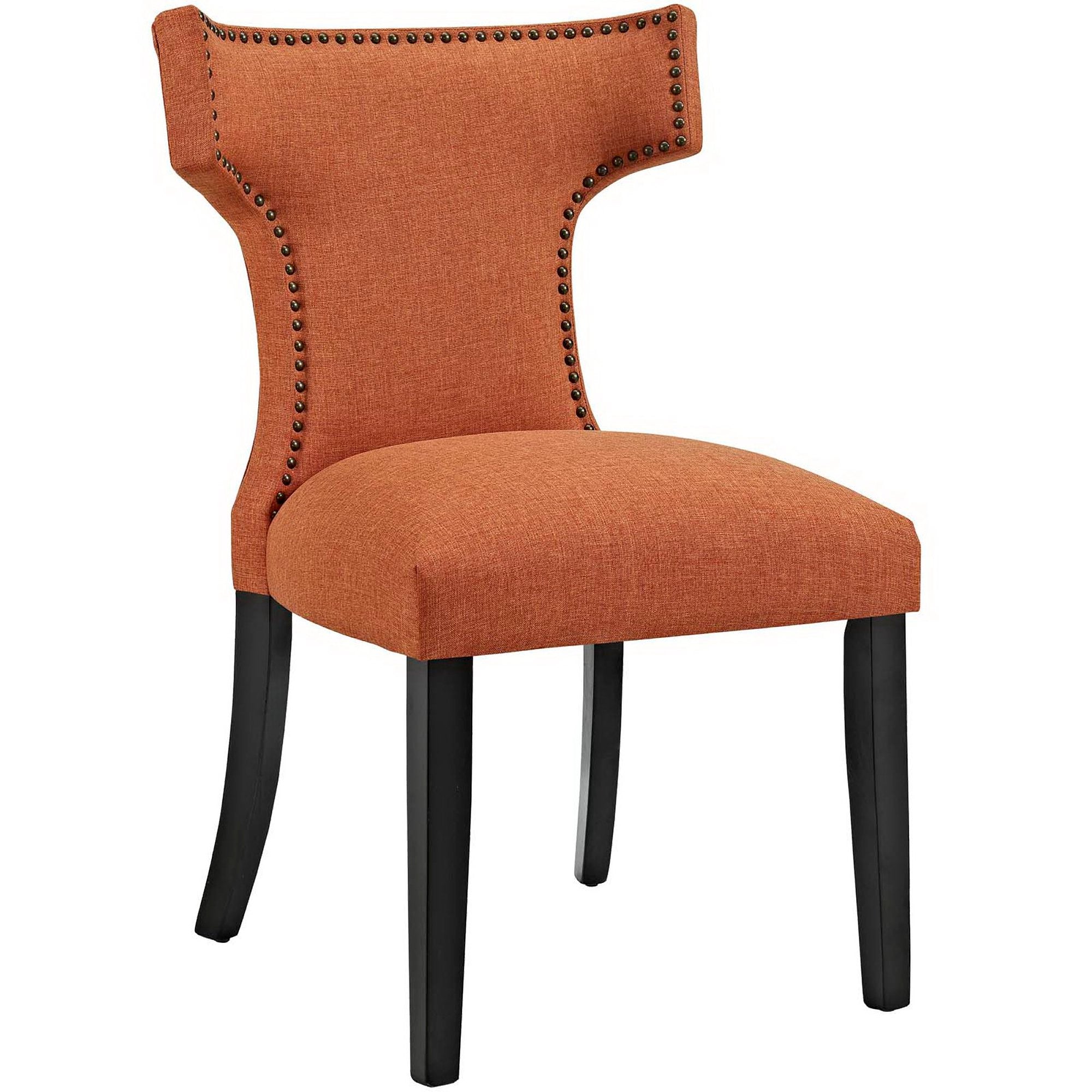 Curve Fabric Dining Chair, Orange