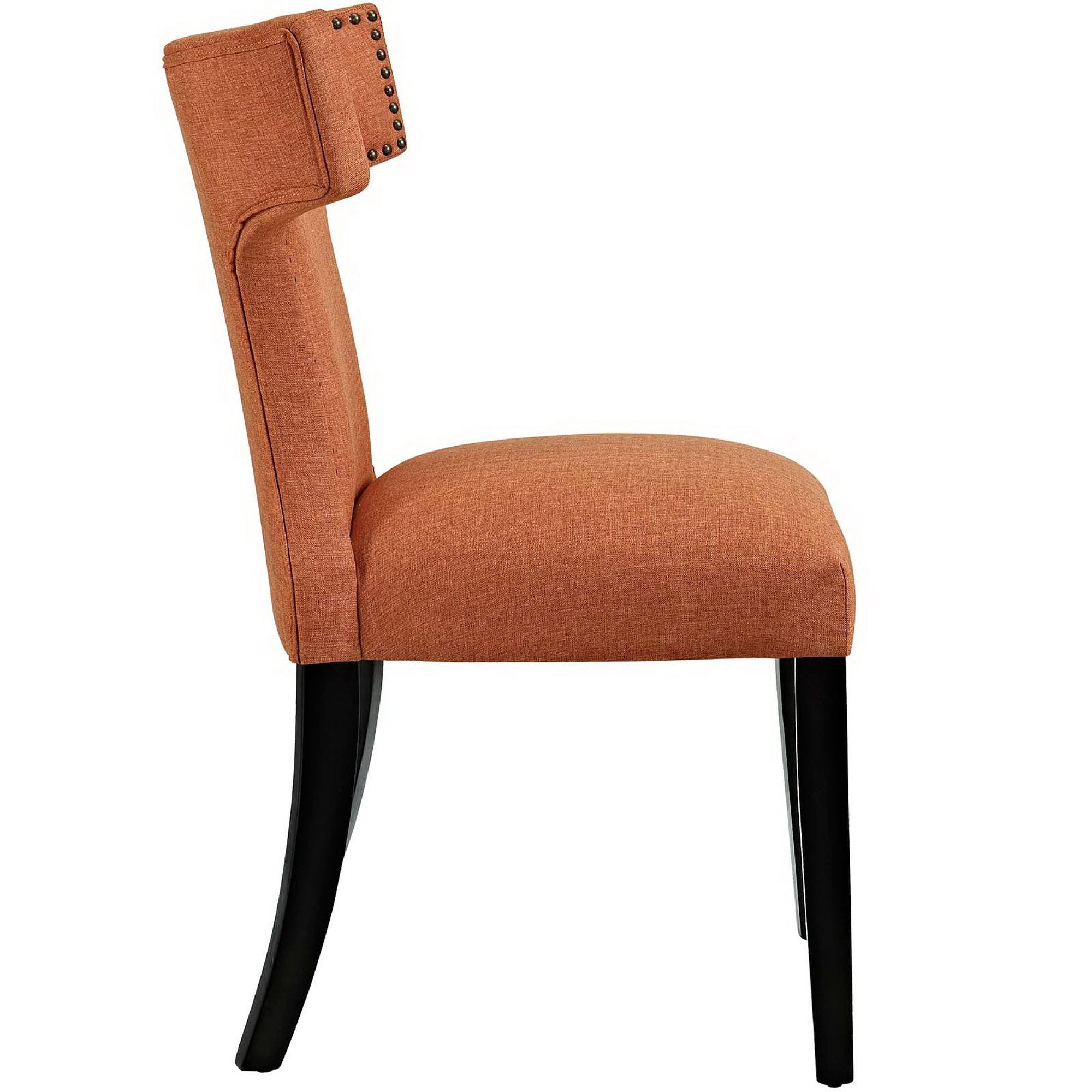 Curve Fabric Dining Chair, Orange
