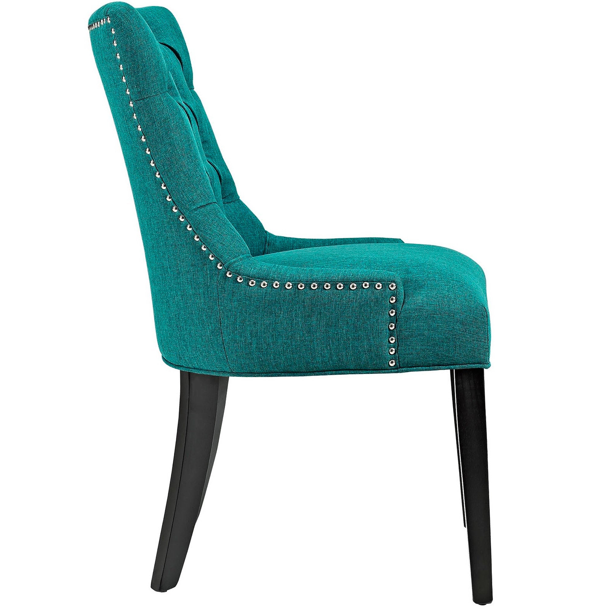 Regent Tufted Fabric Dining Chair, Teal