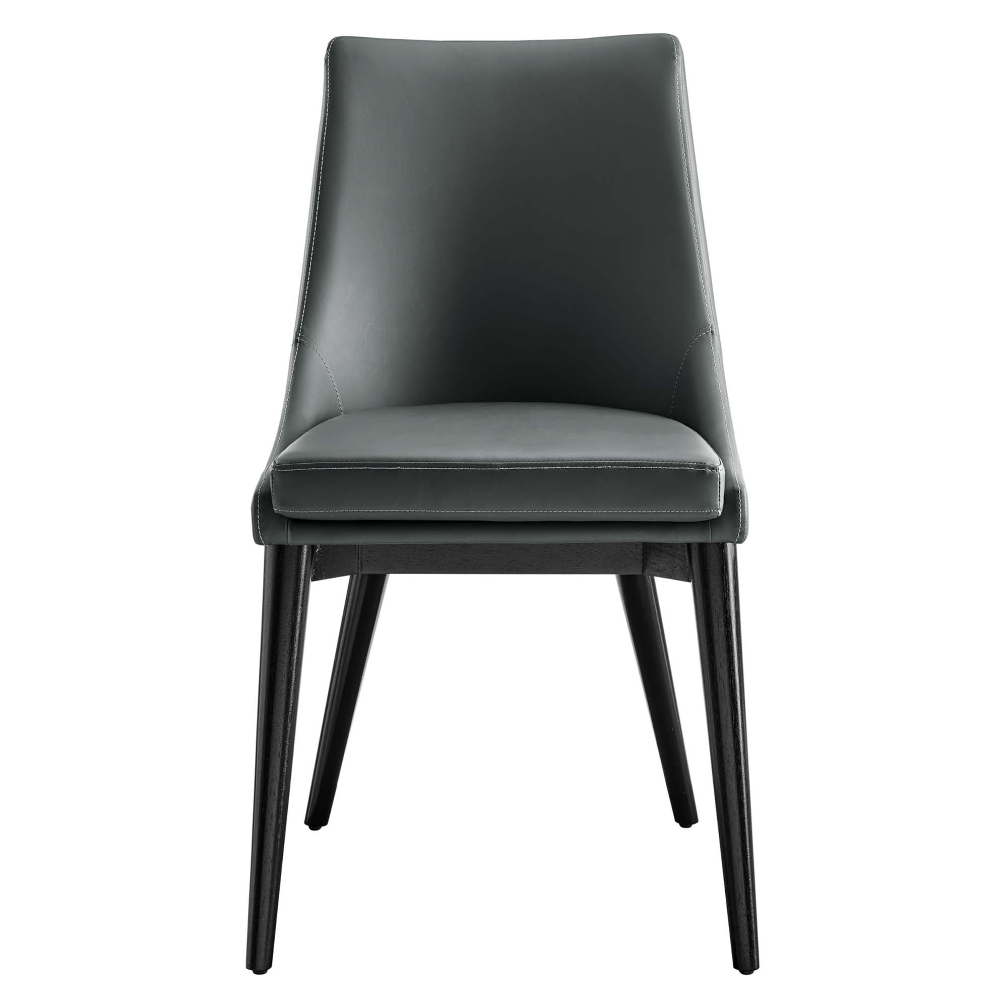 Viscount Vegan Leather Dining Chair, Gray