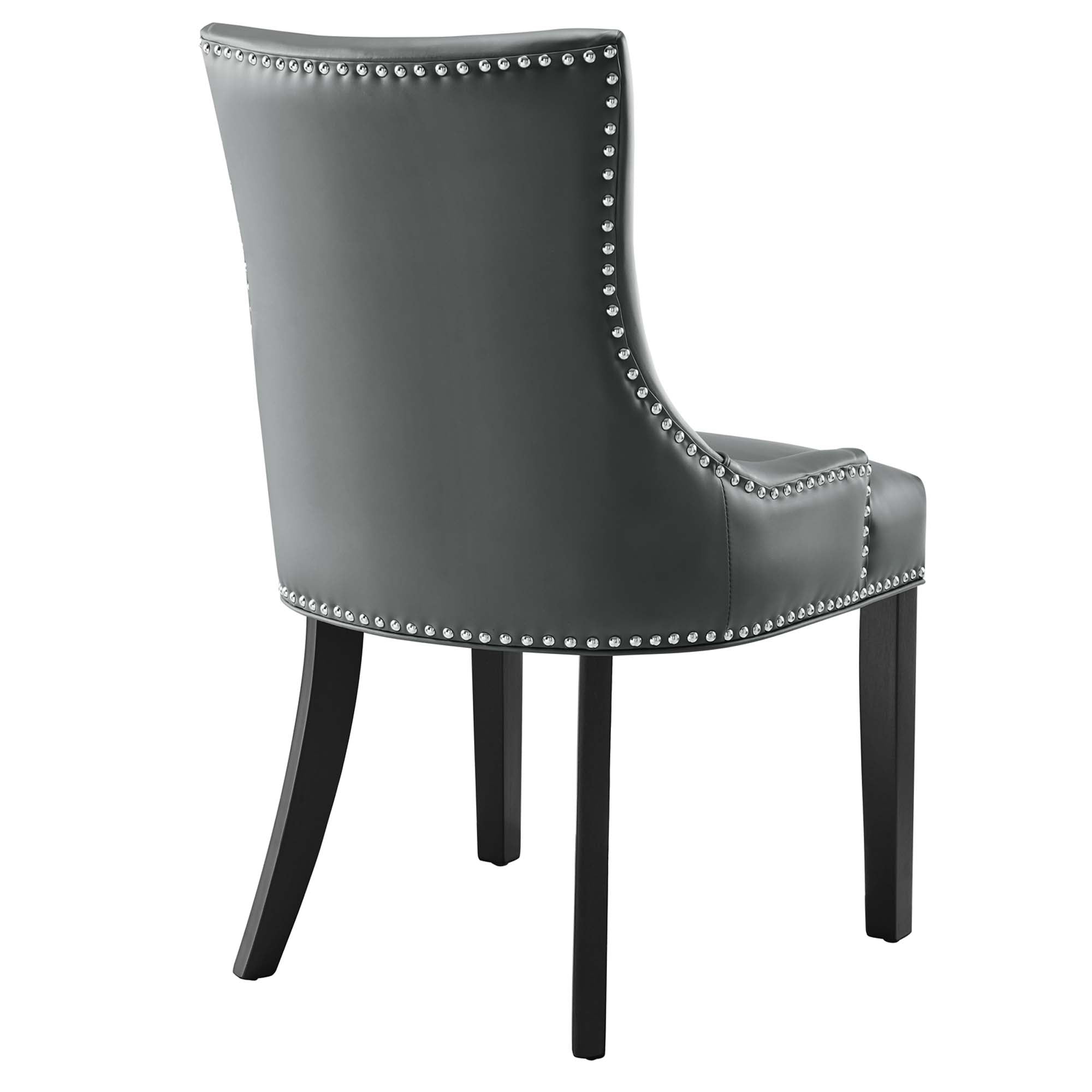Marquis Vegan Leather Dining Chair, Gray