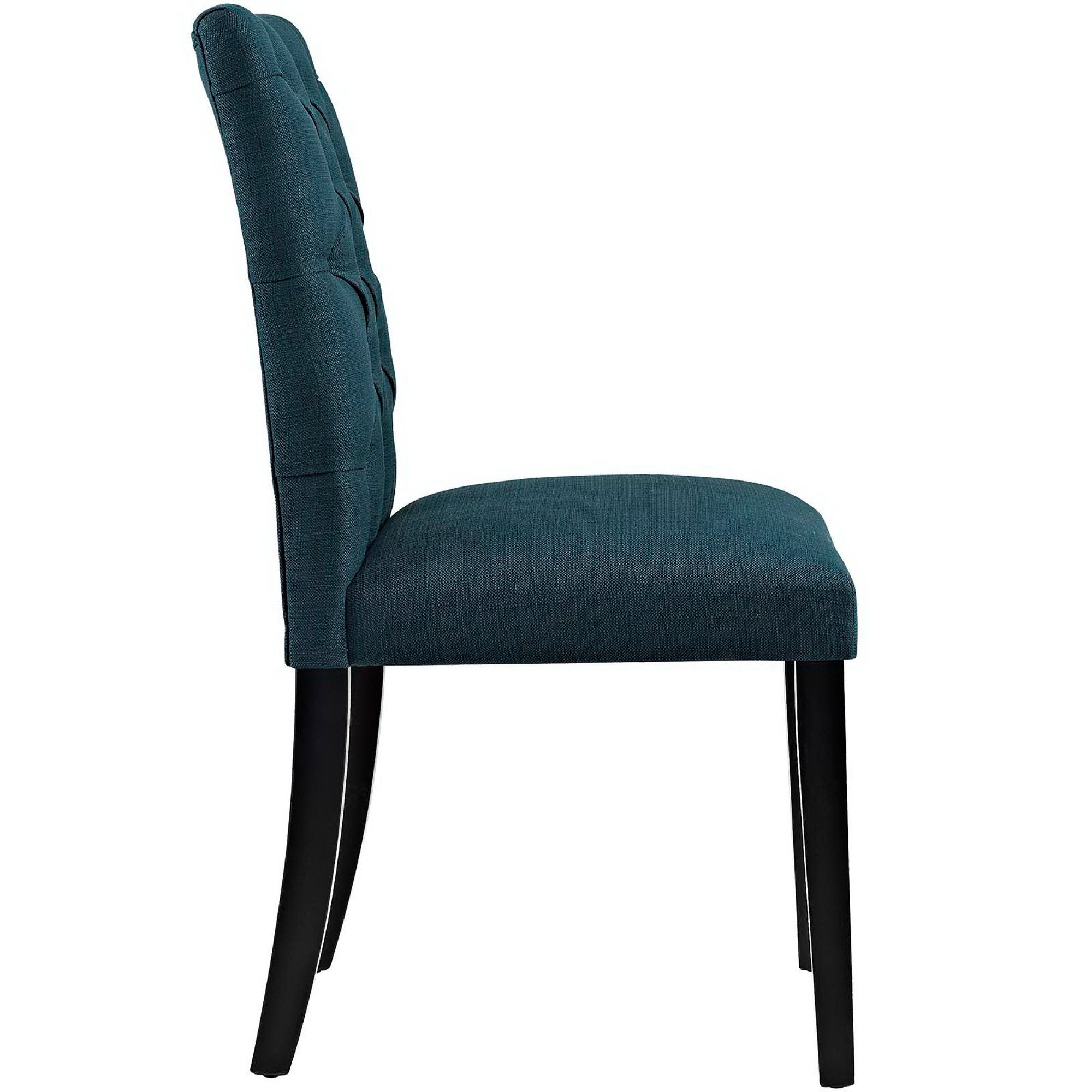 Duchess Button Tufted Fabric Dining Chair, Azure