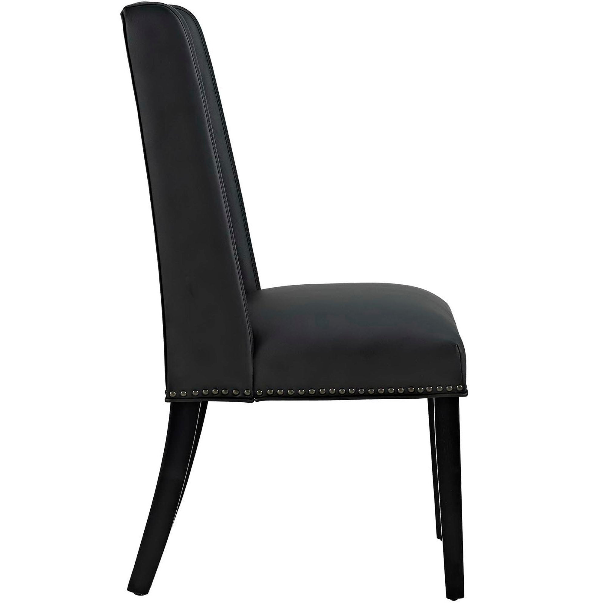 Baron Vegan Leather Dining Chair, Black