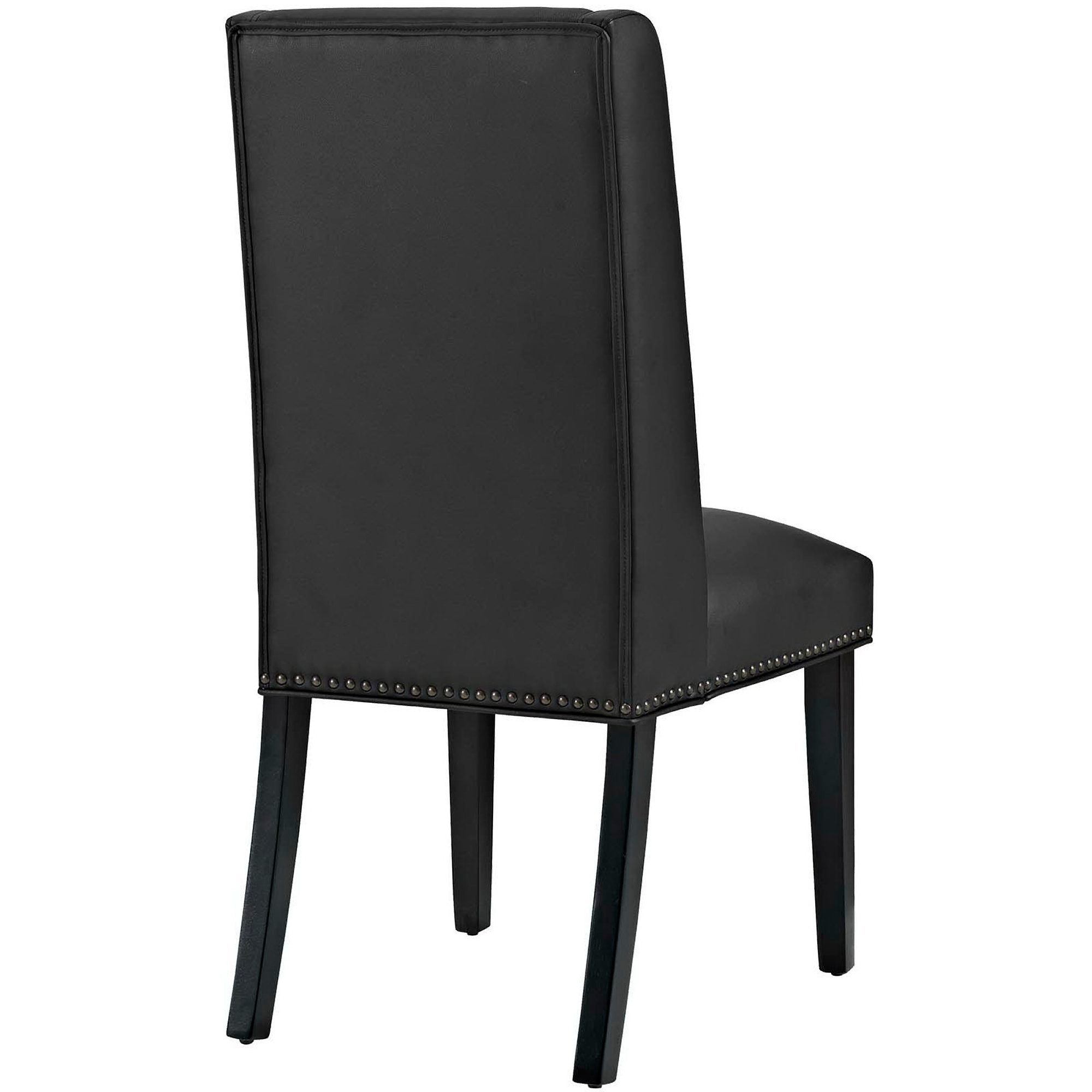 Baron Vegan Leather Dining Chair, Black