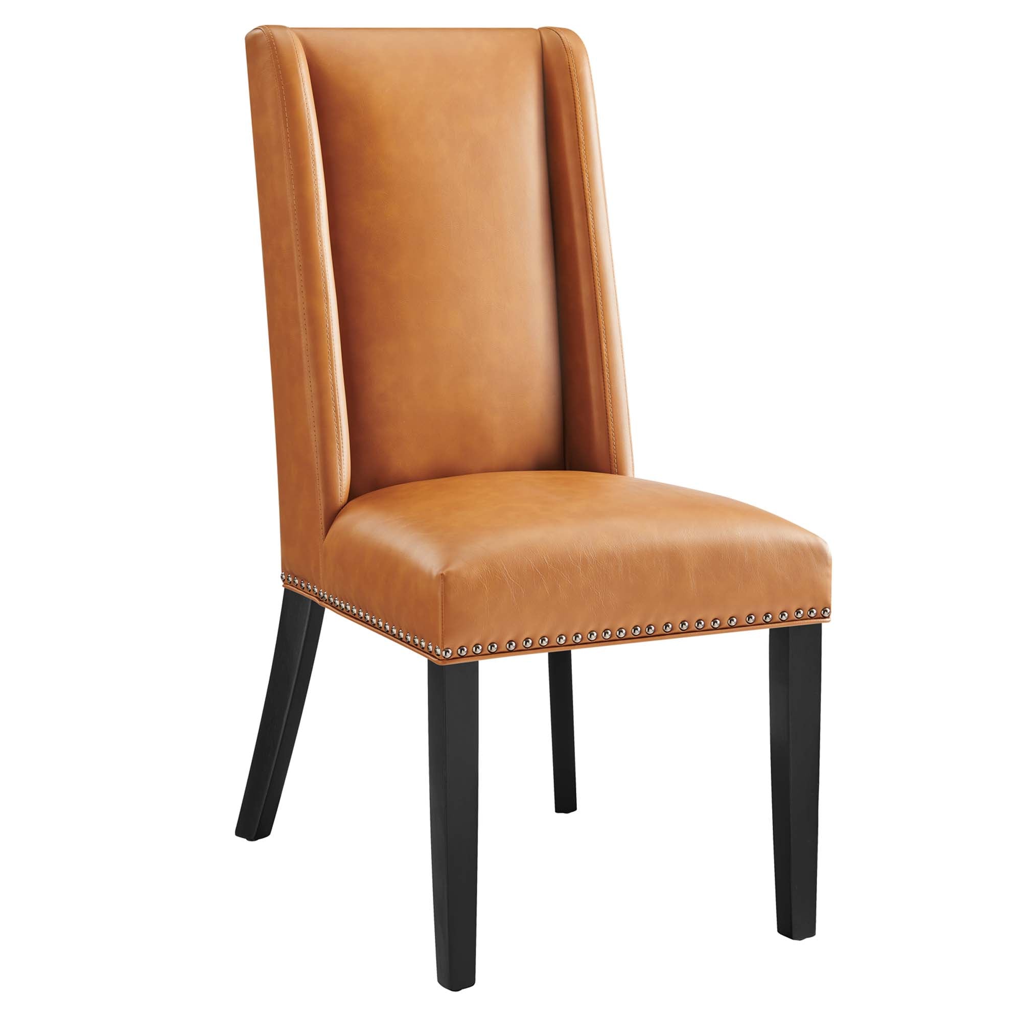 Baron Vegan Leather Dining Chair, Tan