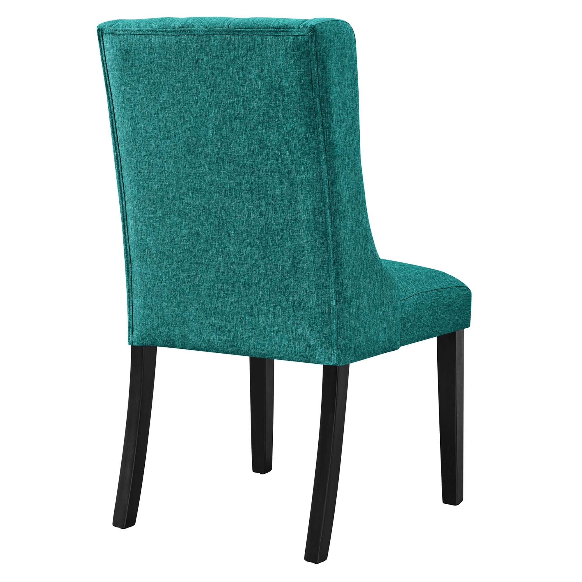 Baronet Button Tufted Fabric Dining Chair, Teal