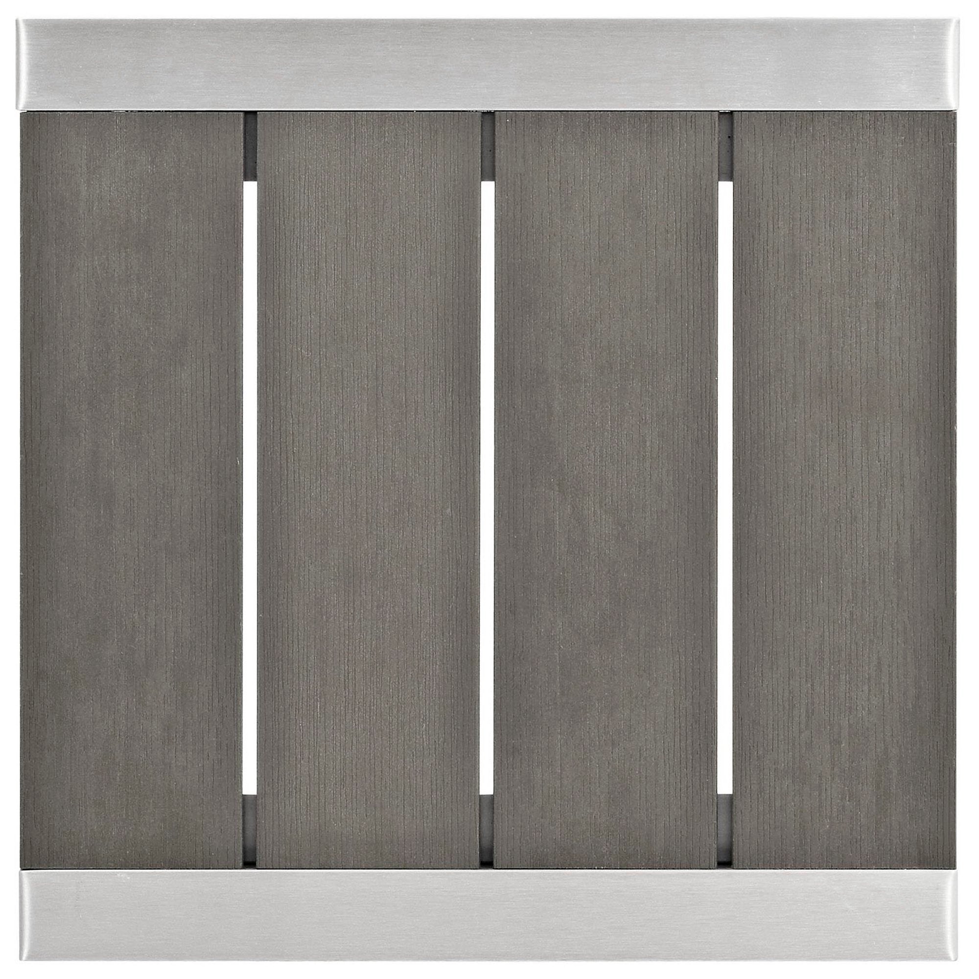 Shore Outdoor Patio Aluminum Side Table, Silver Gray