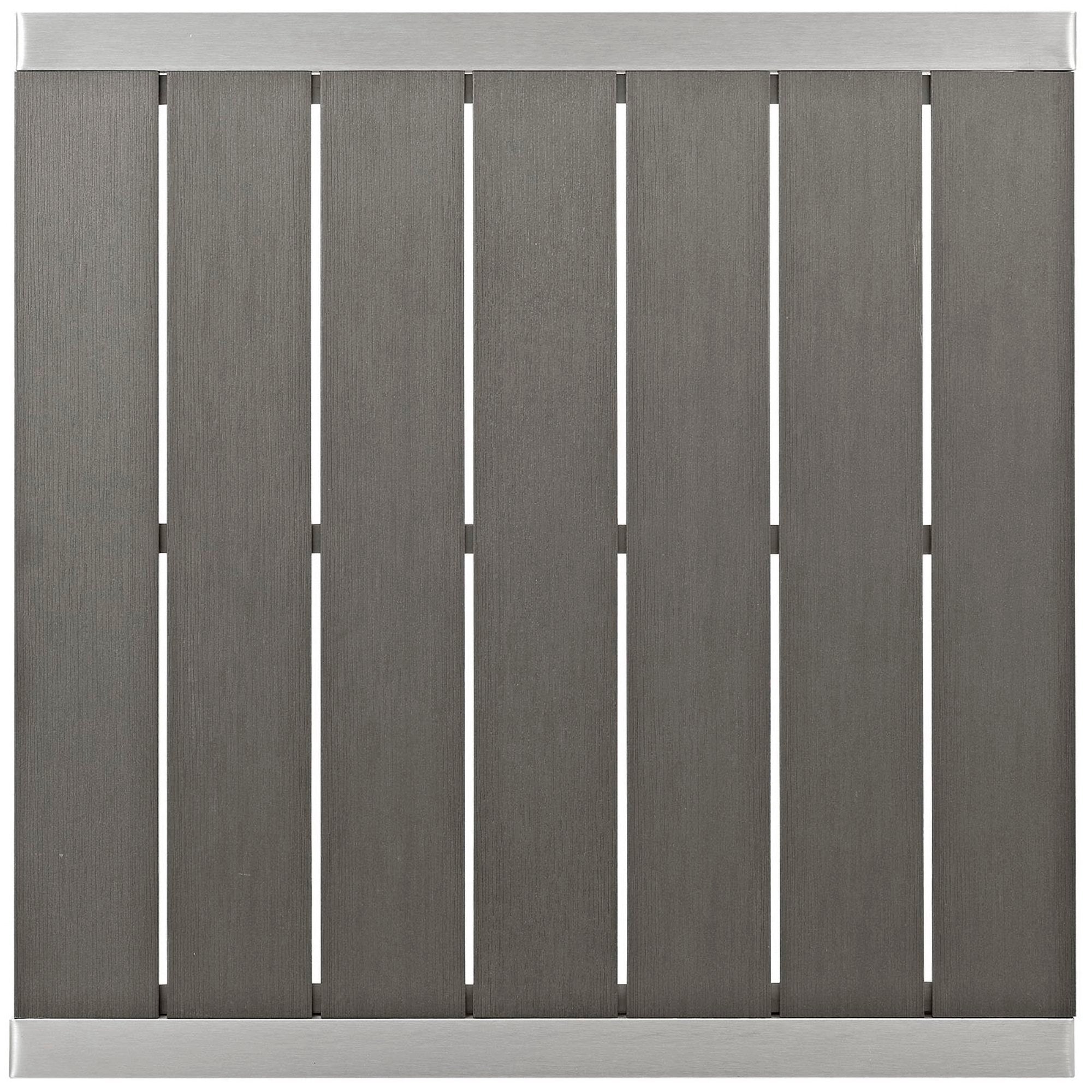 Shore Outdoor Patio Aluminum Bar Table, Silver Gray