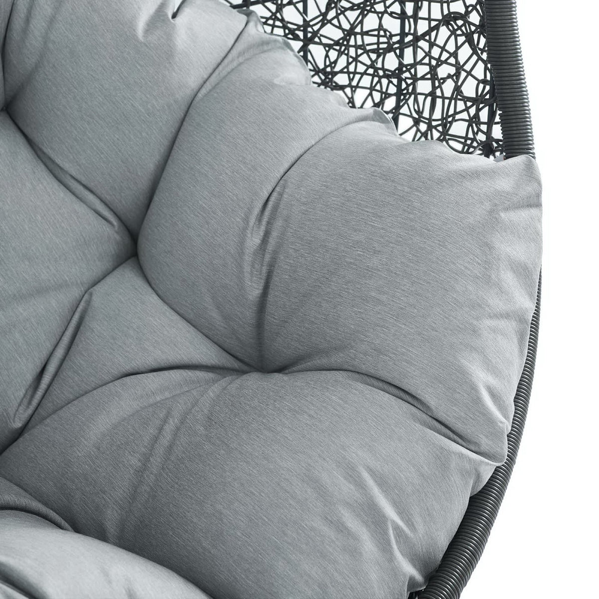 Hide Outdoor Patio Swing Chair With Stand, Gray