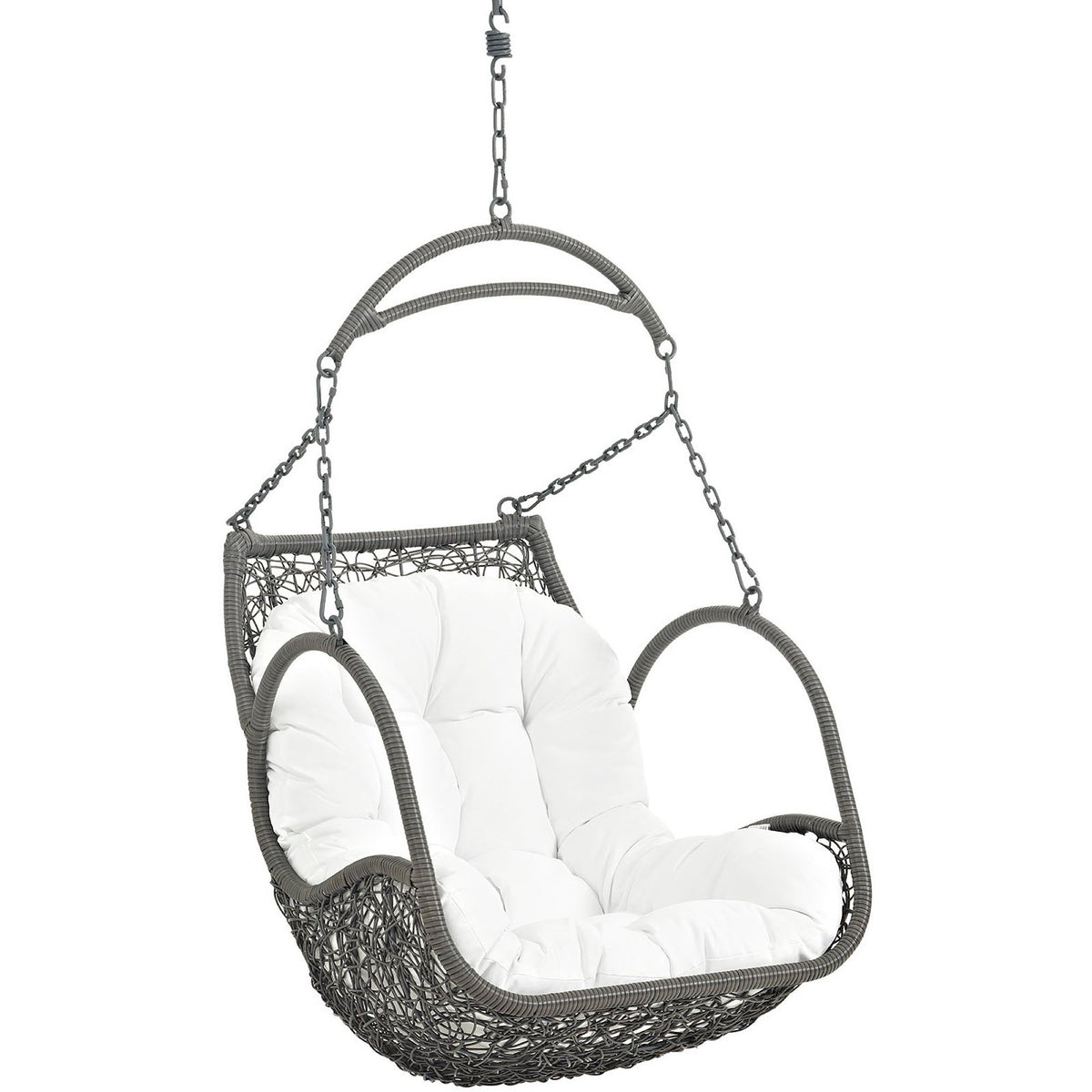 Arbor Outdoor Patio Wood Swing Chair, White