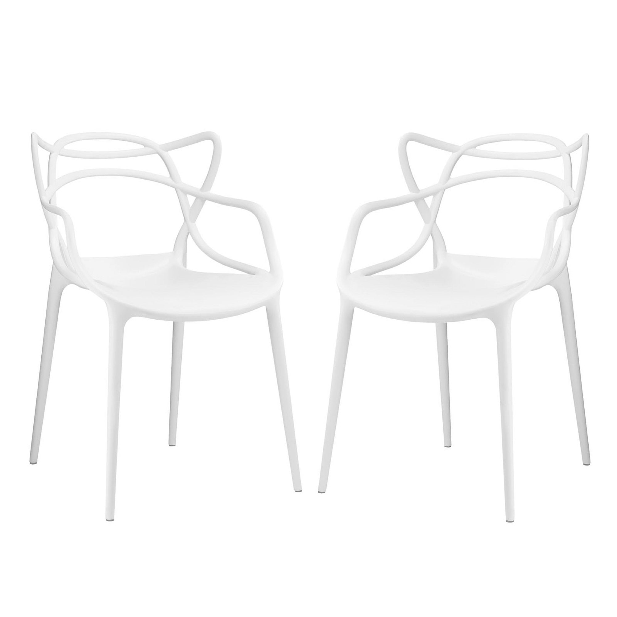 Entangled Dining Set Set of 2, White