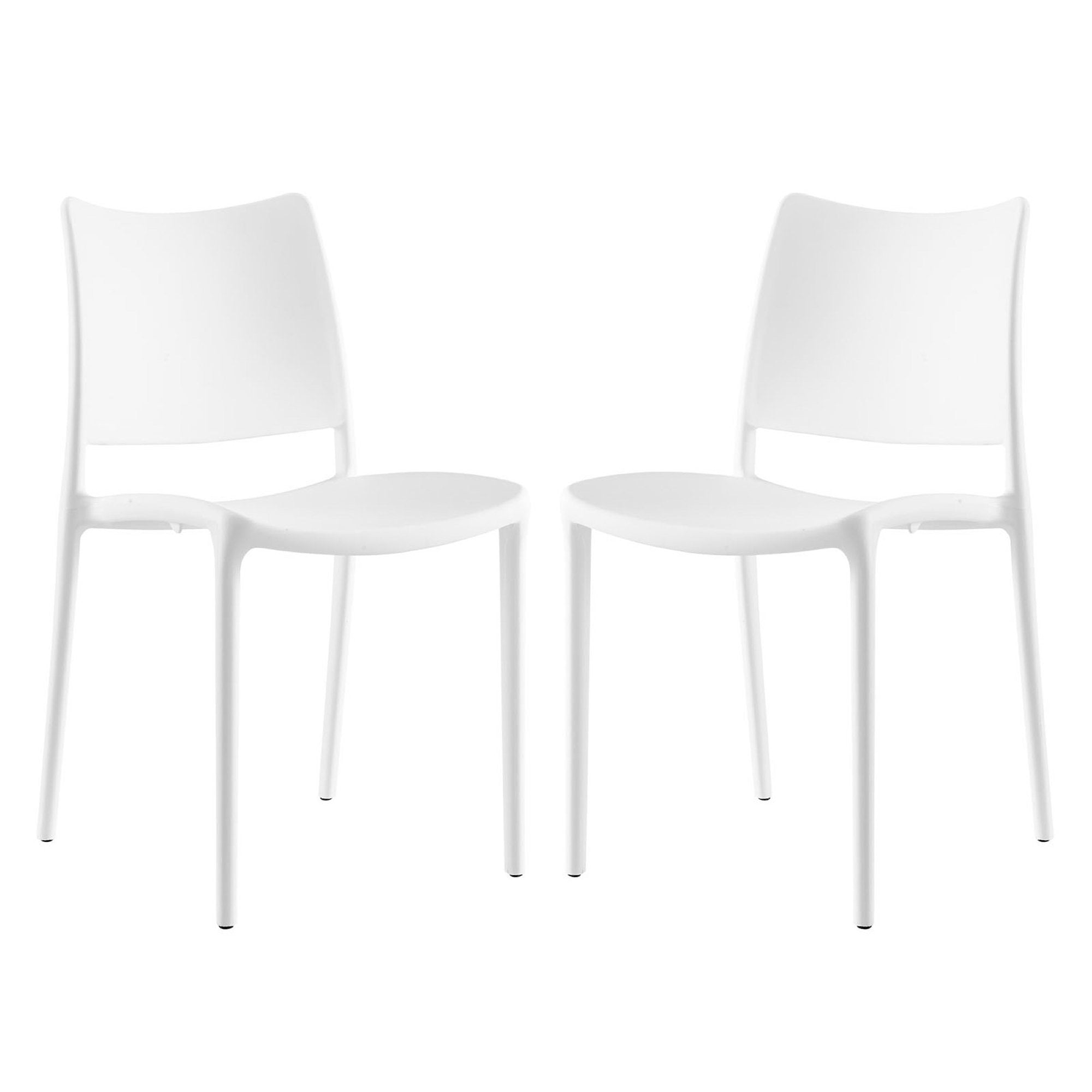 Hipster Dining Side Chair Set of 2, White