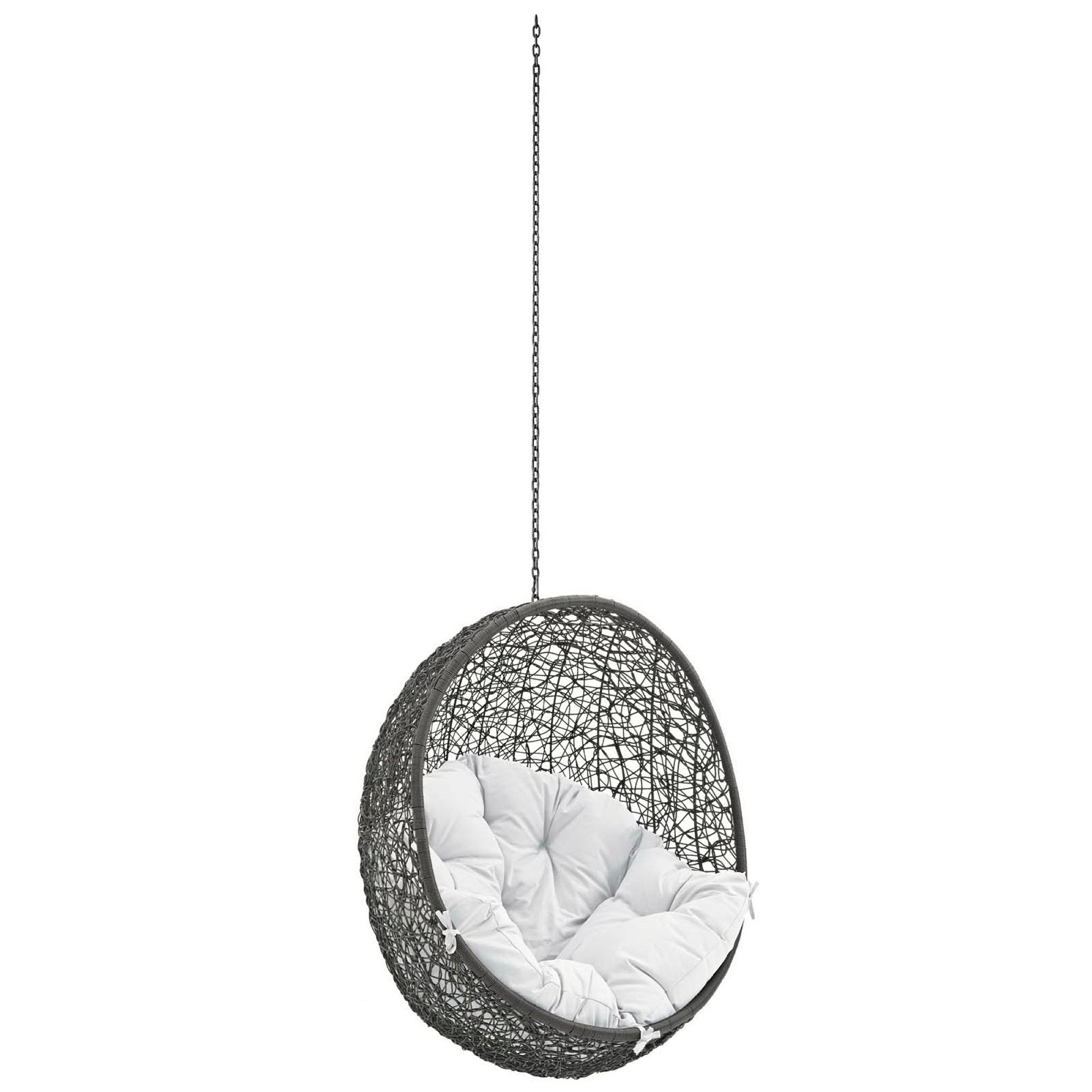 Hide Outdoor Patio Swing Chair Without Stand, Gray White