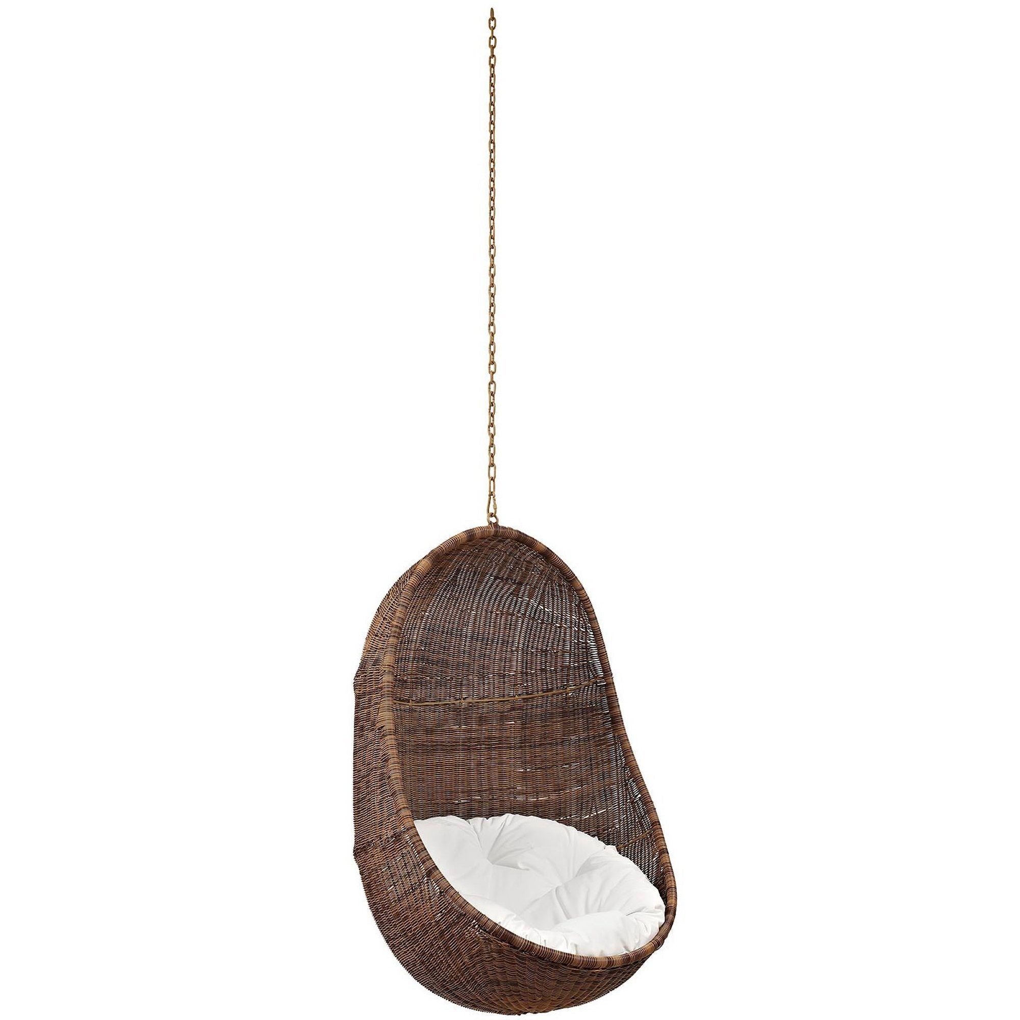 Bean Outdoor Patio Swing Chair Without Stand, Coffee White