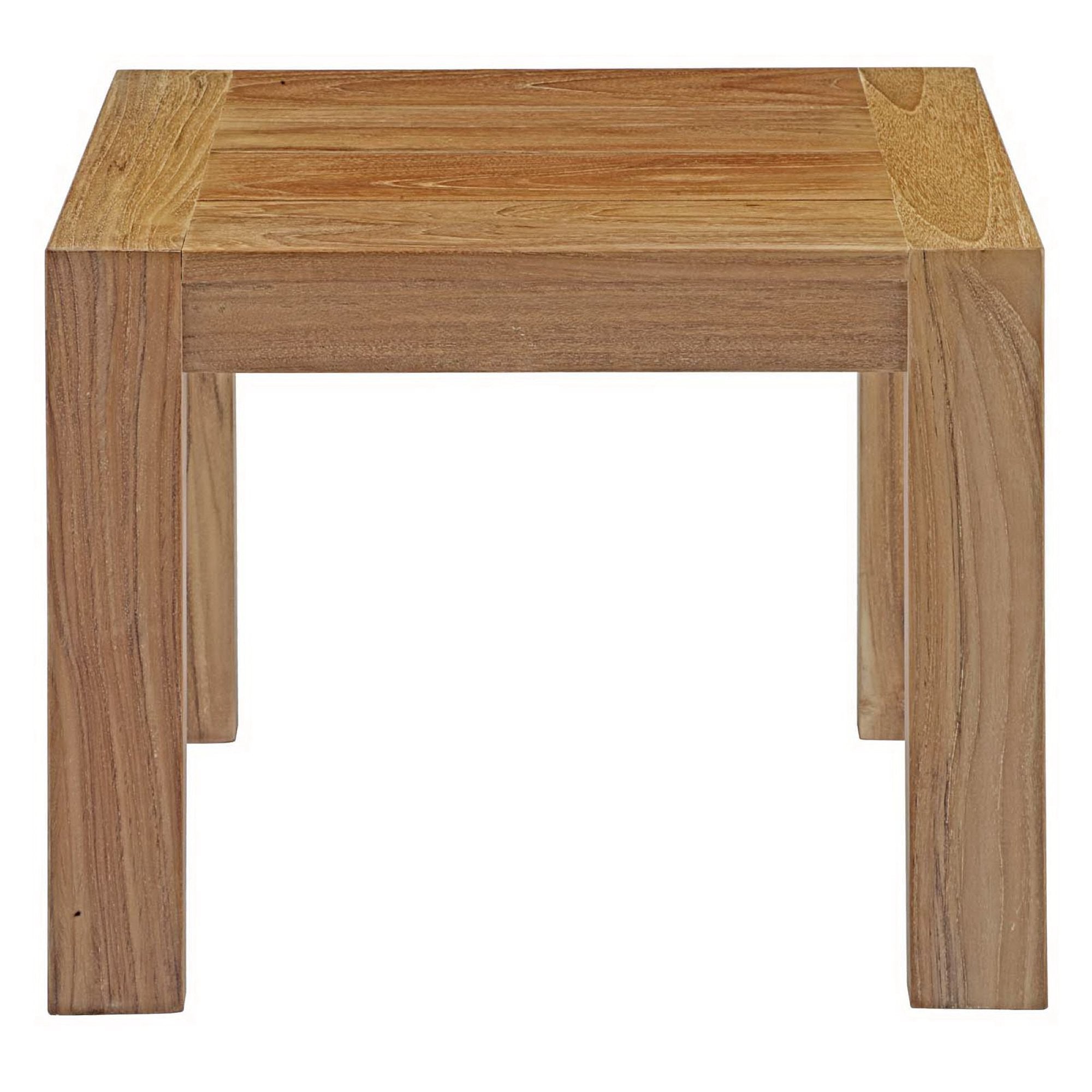 Upland Outdoor Patio Wood Side Table, Natural