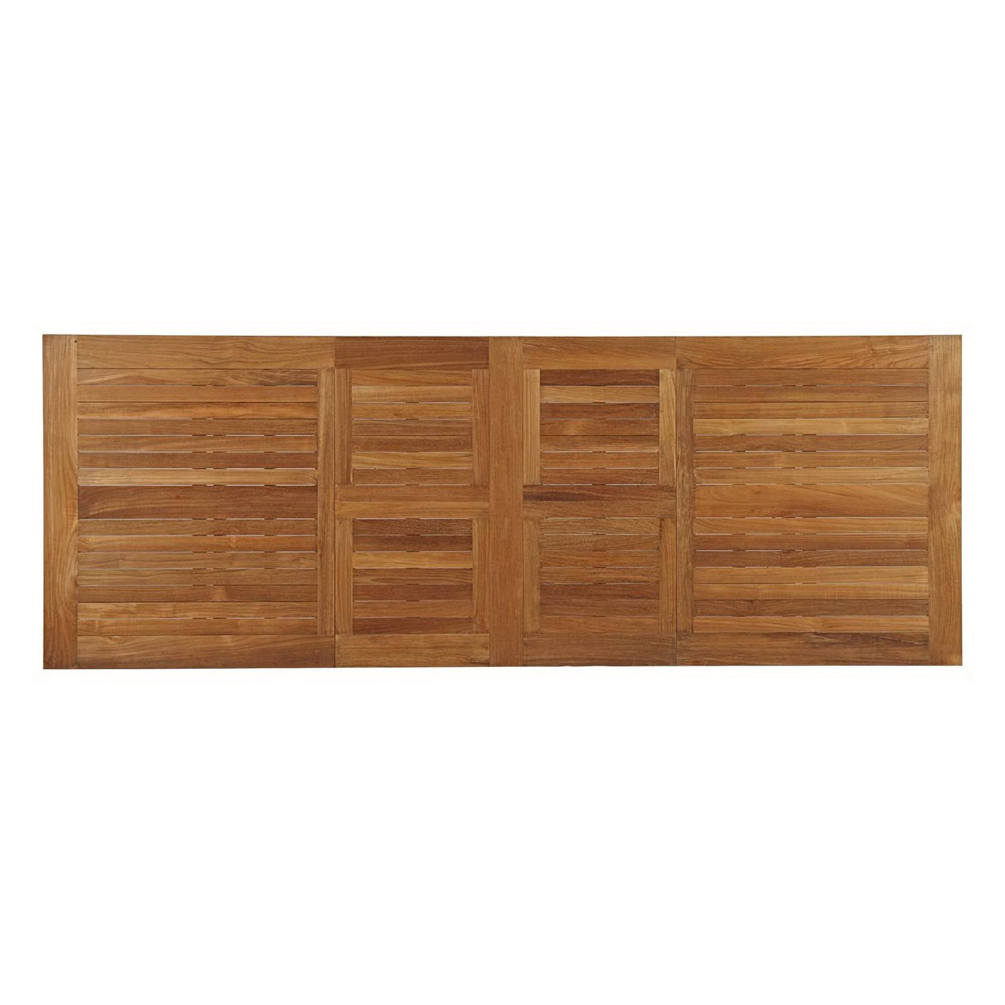 Marina Extendable Outdoor Patio Teak Dining Table, Natural
