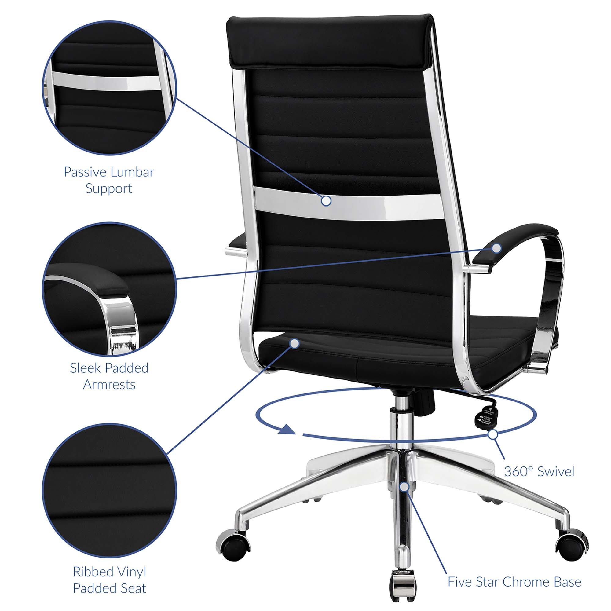 Jive Highback Office Chair, Black