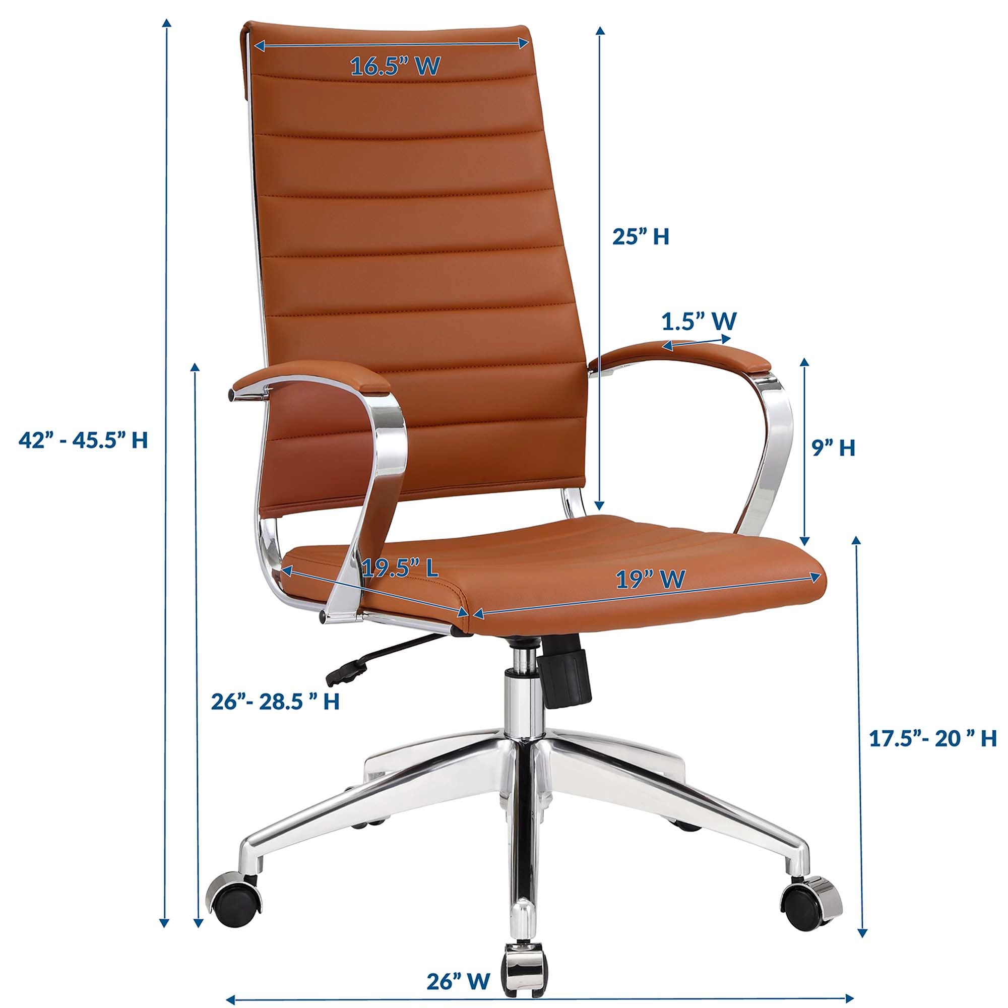 Jive Highback Office Chair, Terracotta