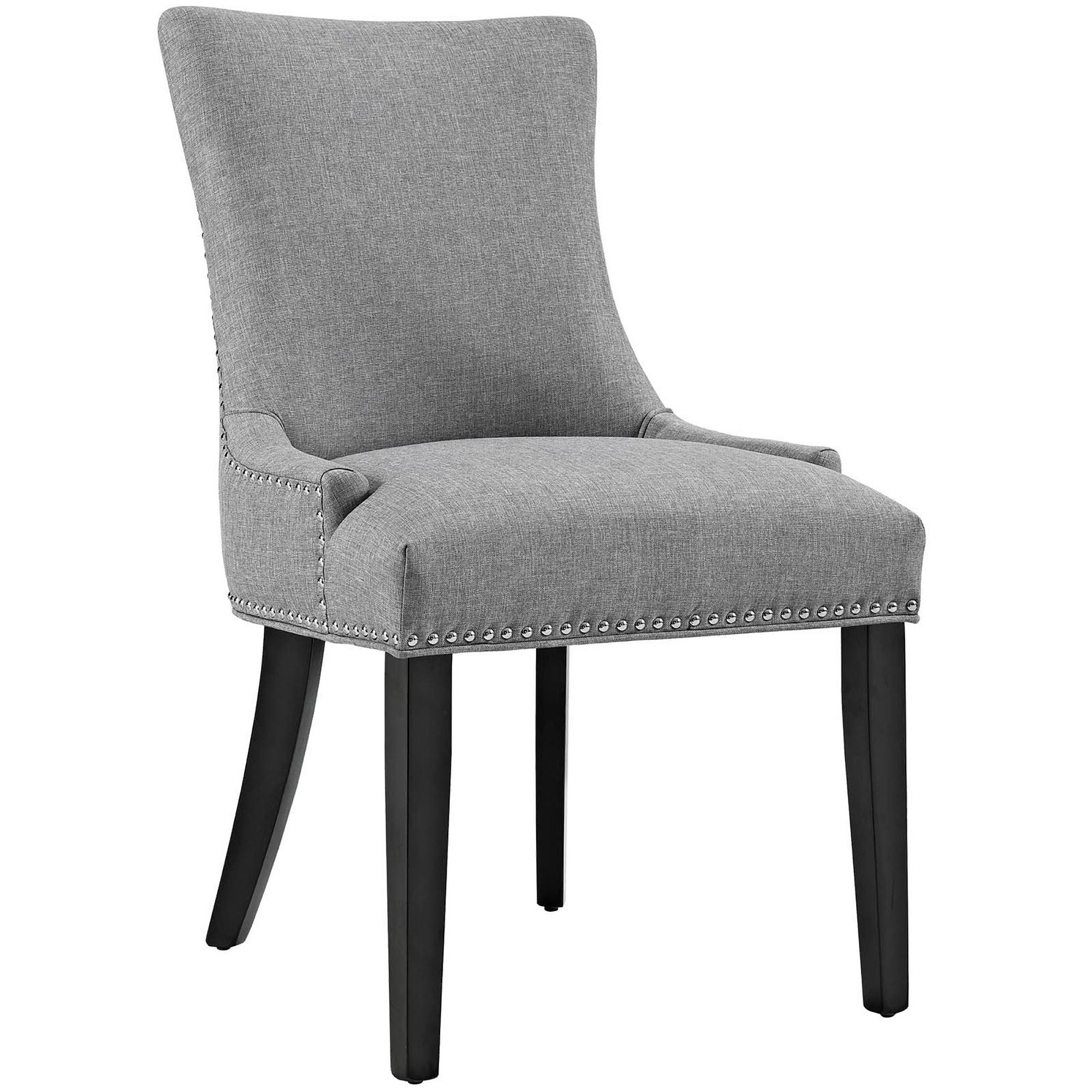Marquis Fabric Dining Side Chair Set of 2, Light Gray