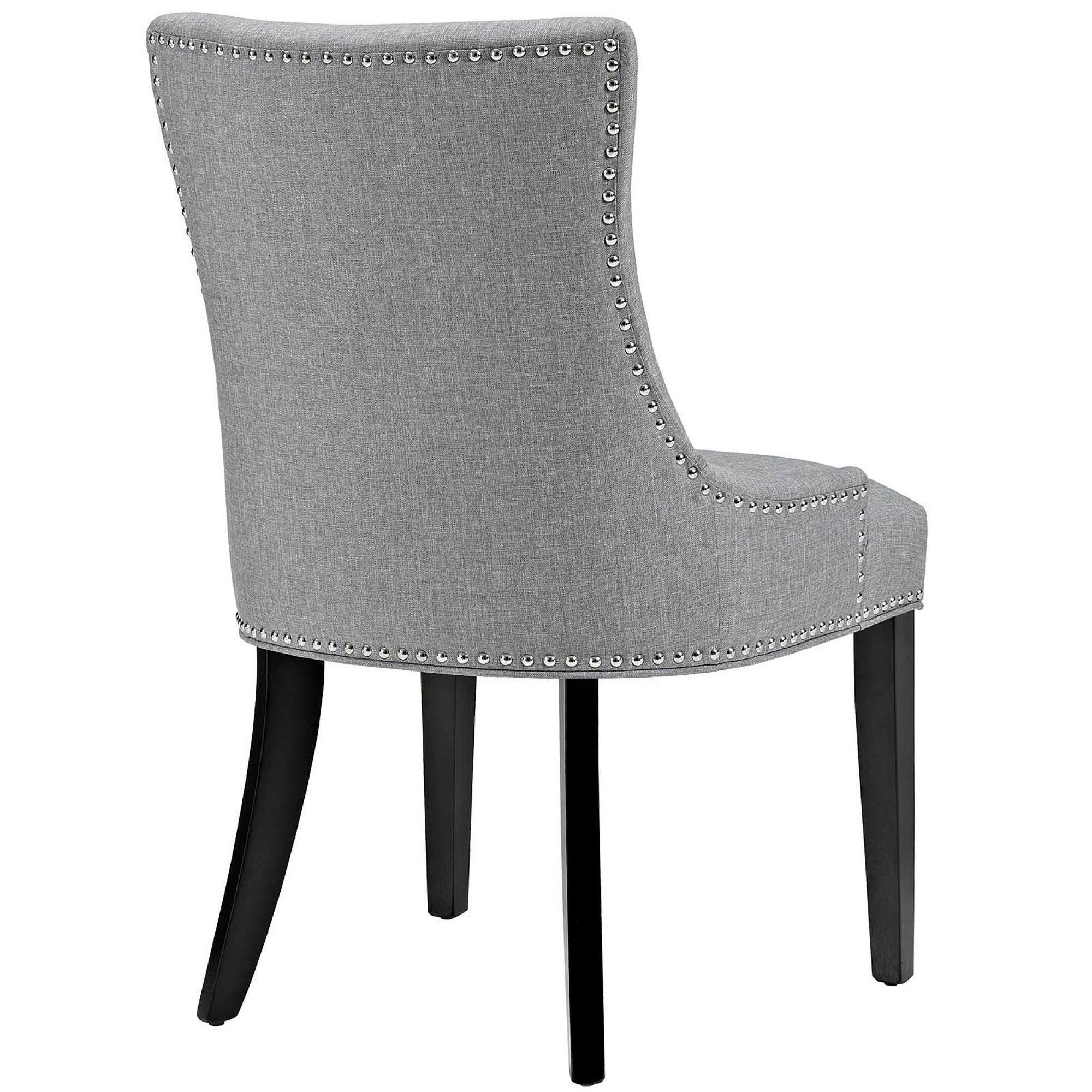Marquis Fabric Dining Side Chair Set of 2, Light Gray