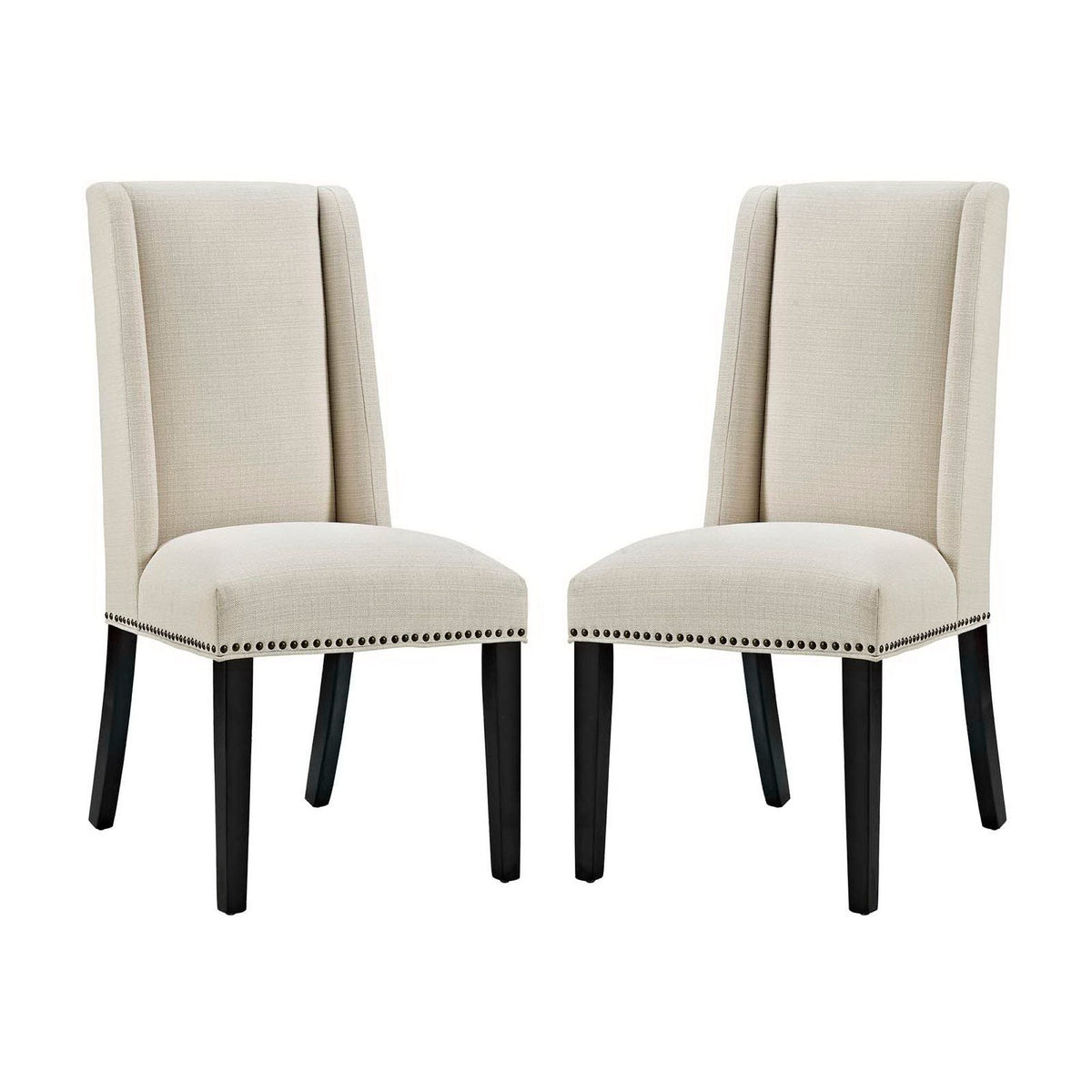 Baron Fabric Dining Chair Set of 2, Beige