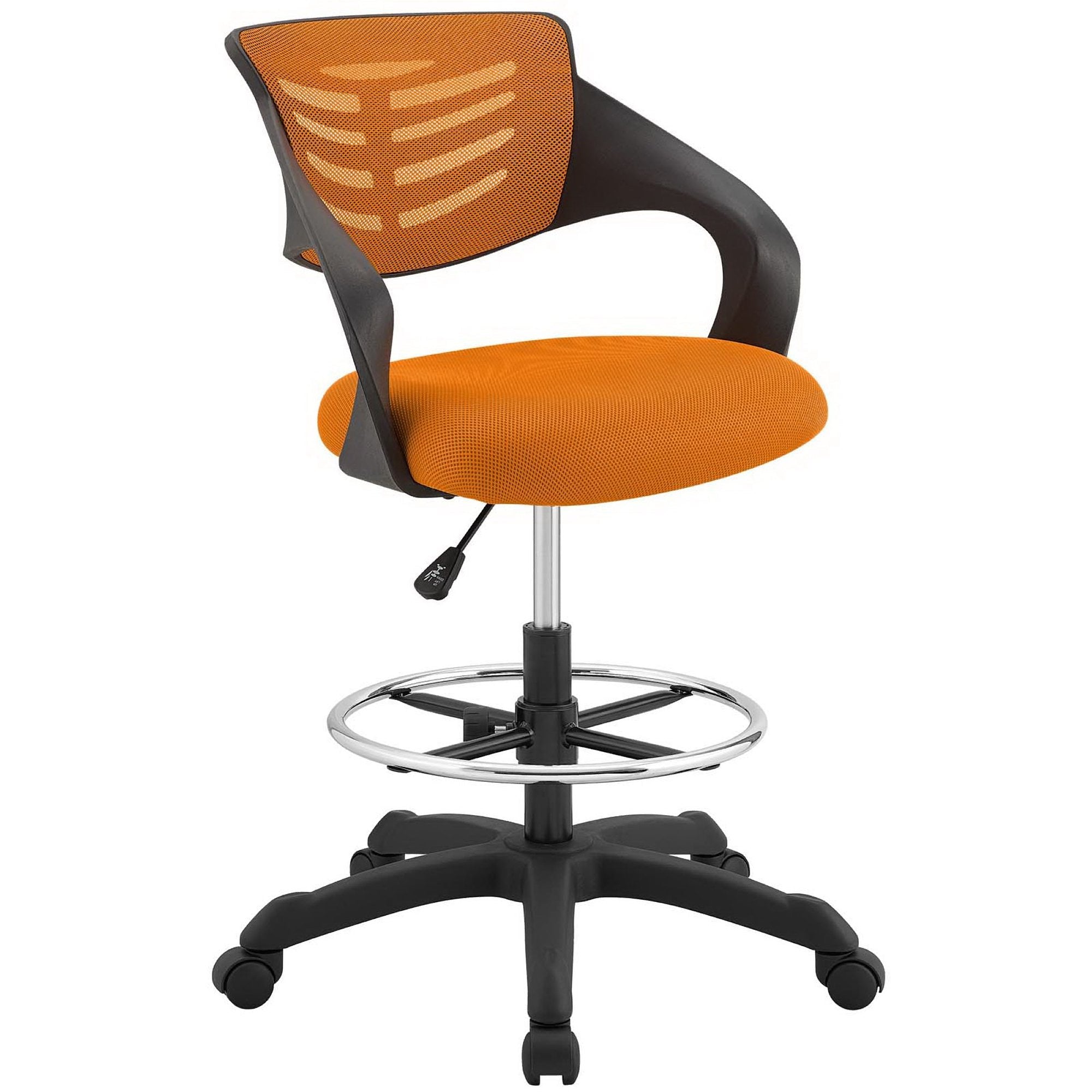 Thrive Mesh Drafting Chair, Orange