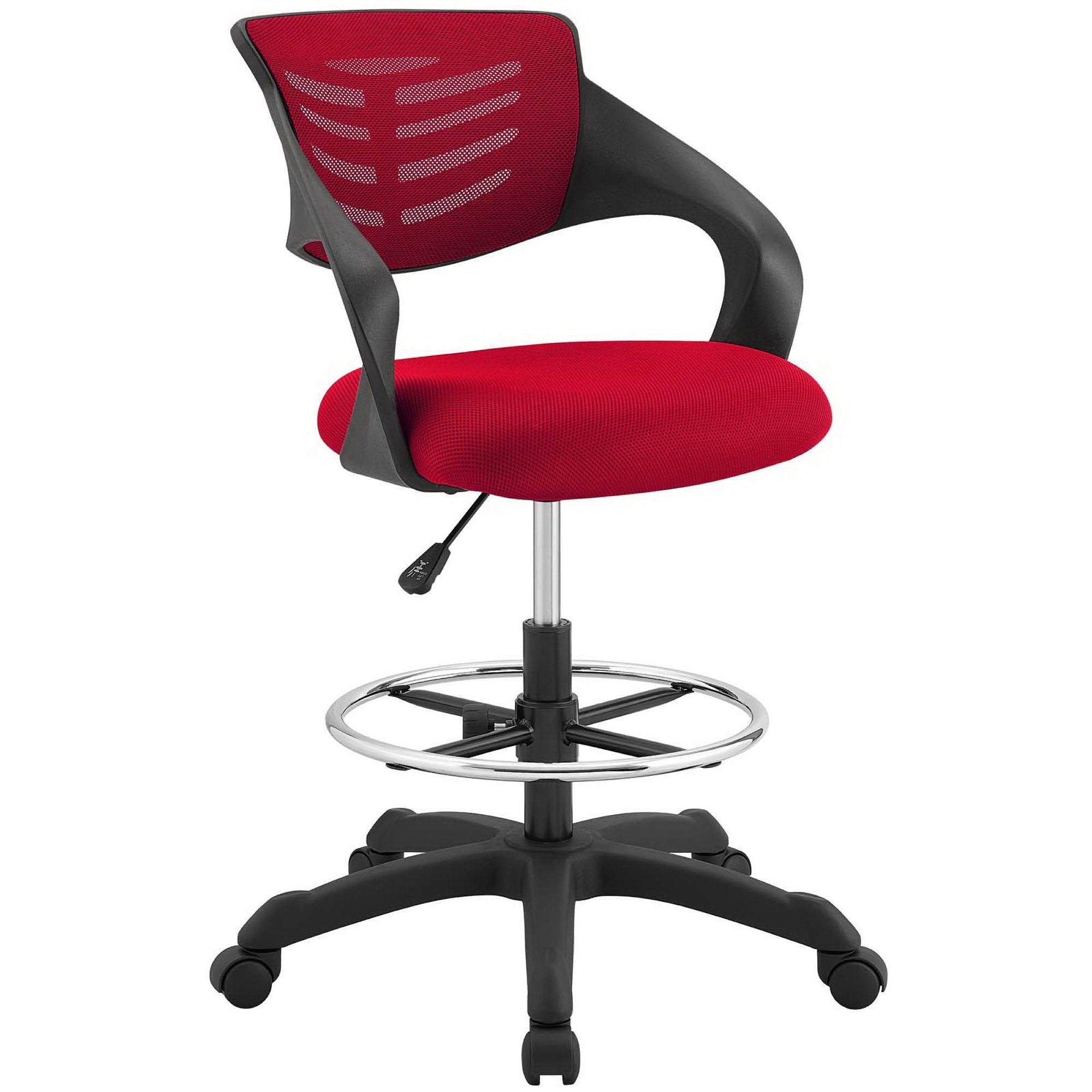 Thrive Mesh Drafting Chair, Red