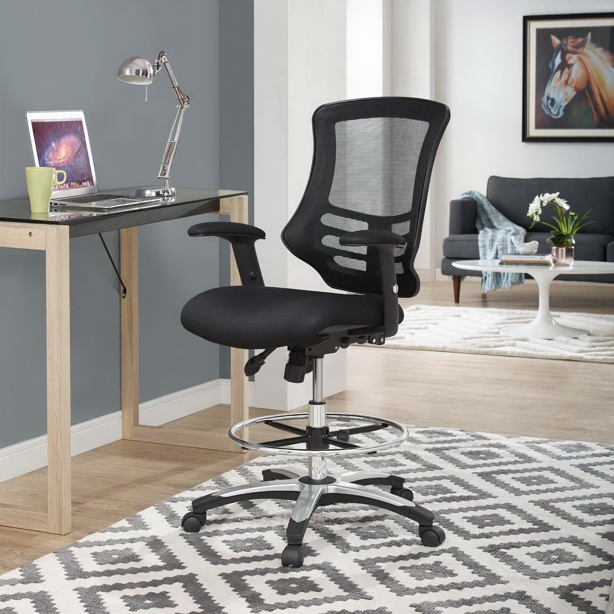 Calibrate Mesh Drafting Chair, Black