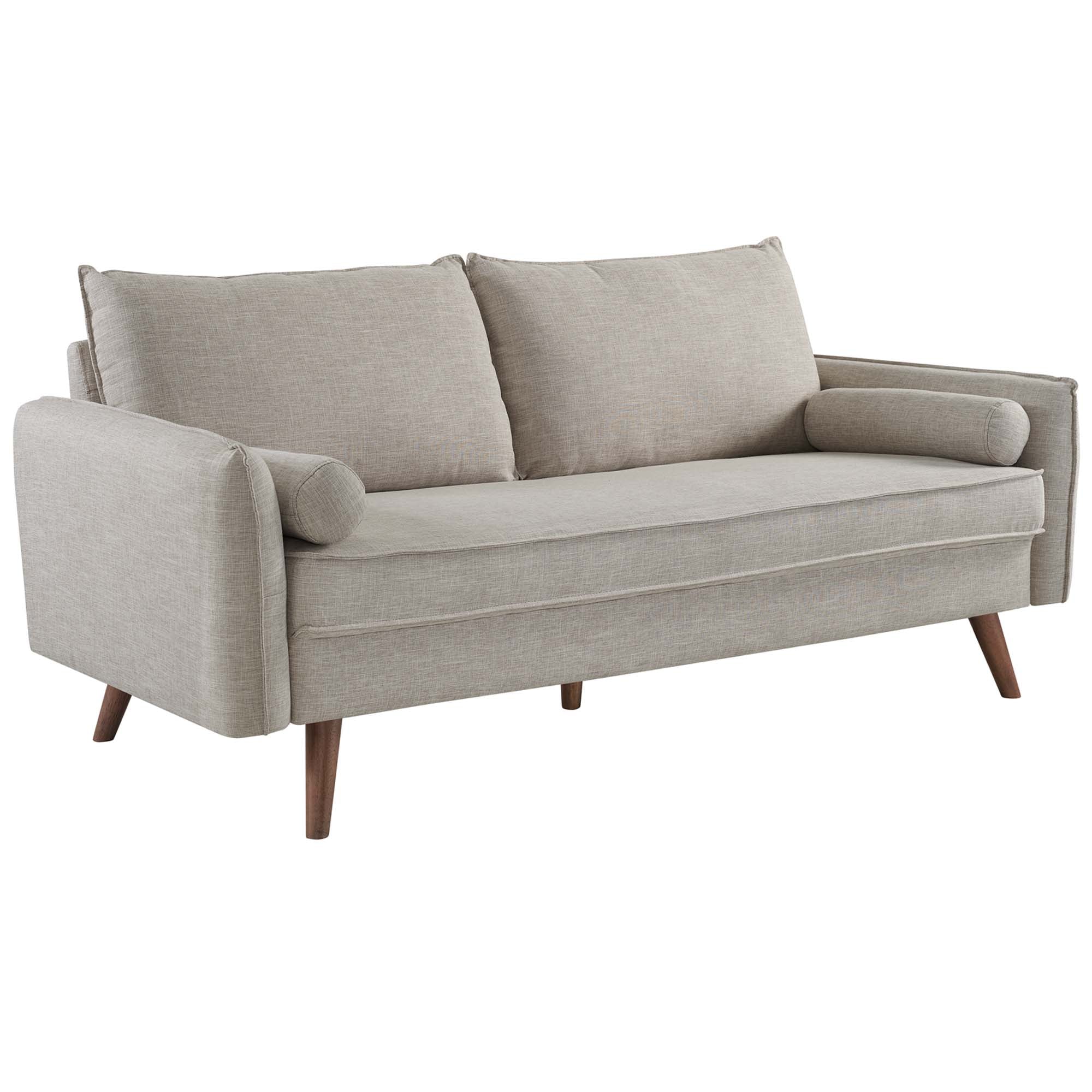 Revive Upholstered Fabric Sofa, Beige