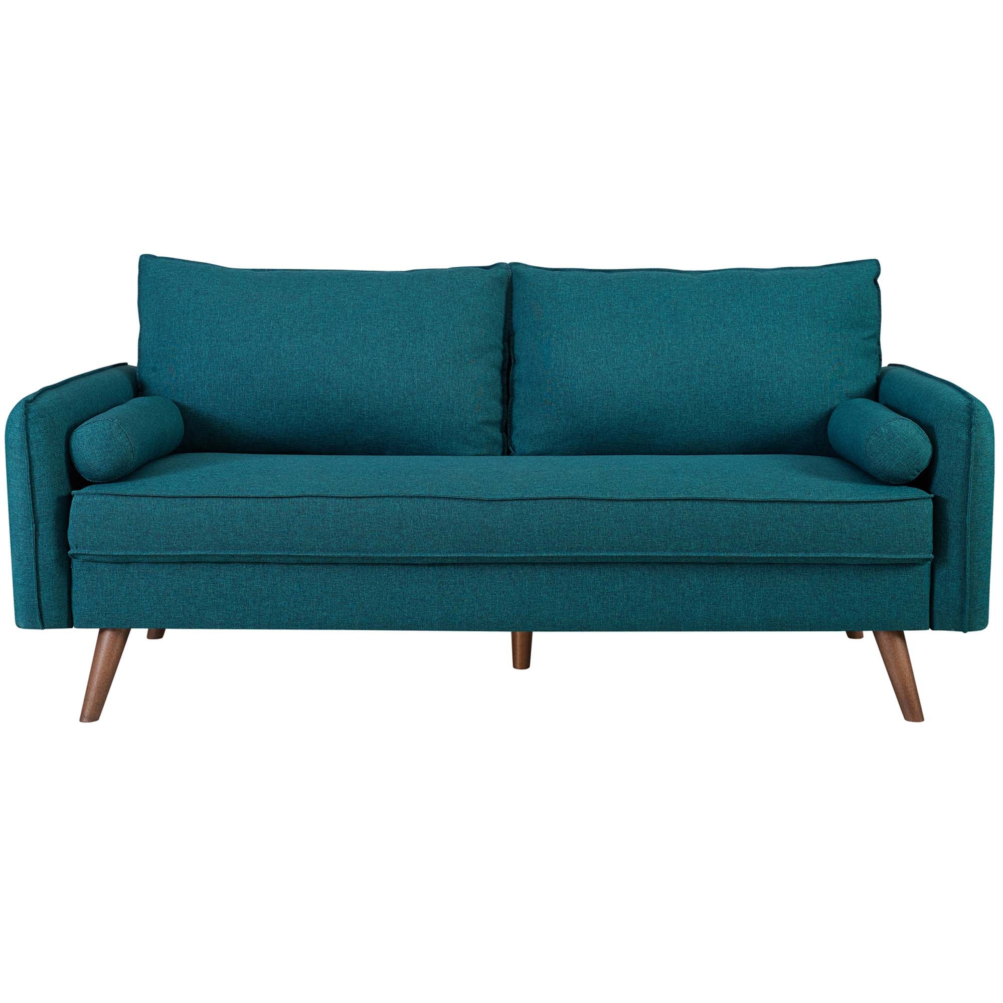 Revive Upholstered Fabric Sofa, Teal
