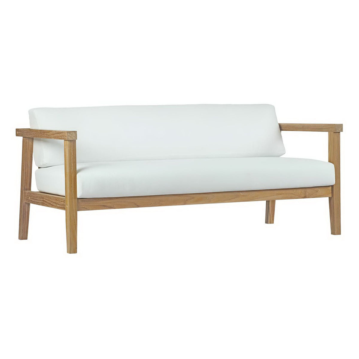 Bayport 6 Piece Outdoor Patio Teak Set, Natural White - Model EEI-3109