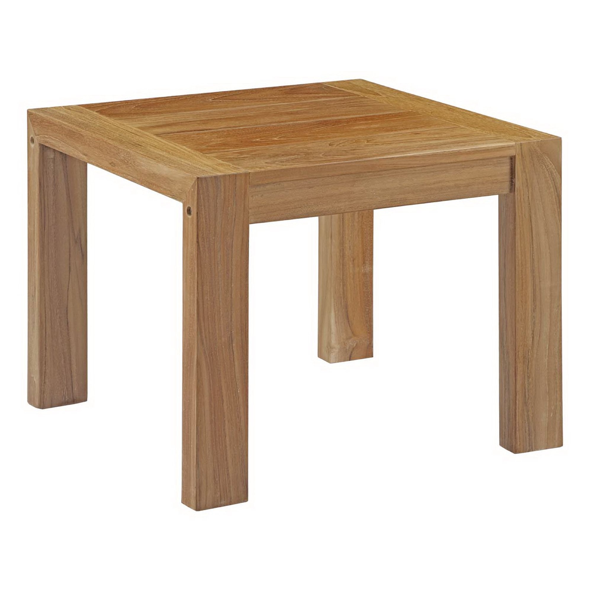 Bayport 3 Piece Outdoor Patio Teak Set, Natural White
