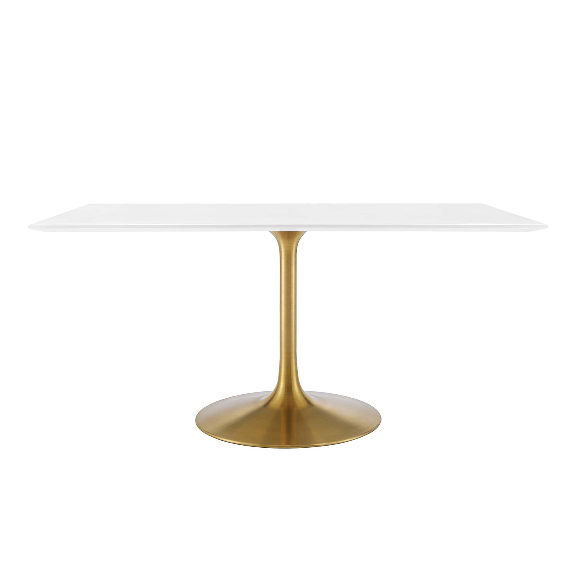 Lippa 60" Rectangular Wood Dining Table, Gold White