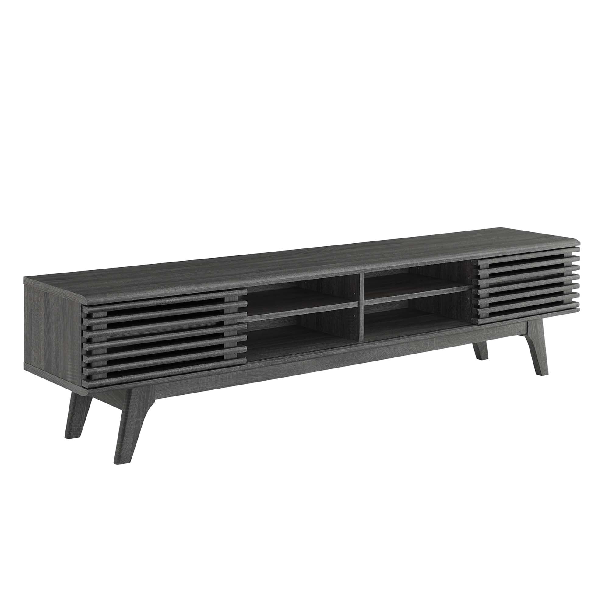 Render 70" Entertainment Center TV Stand, Charcoal