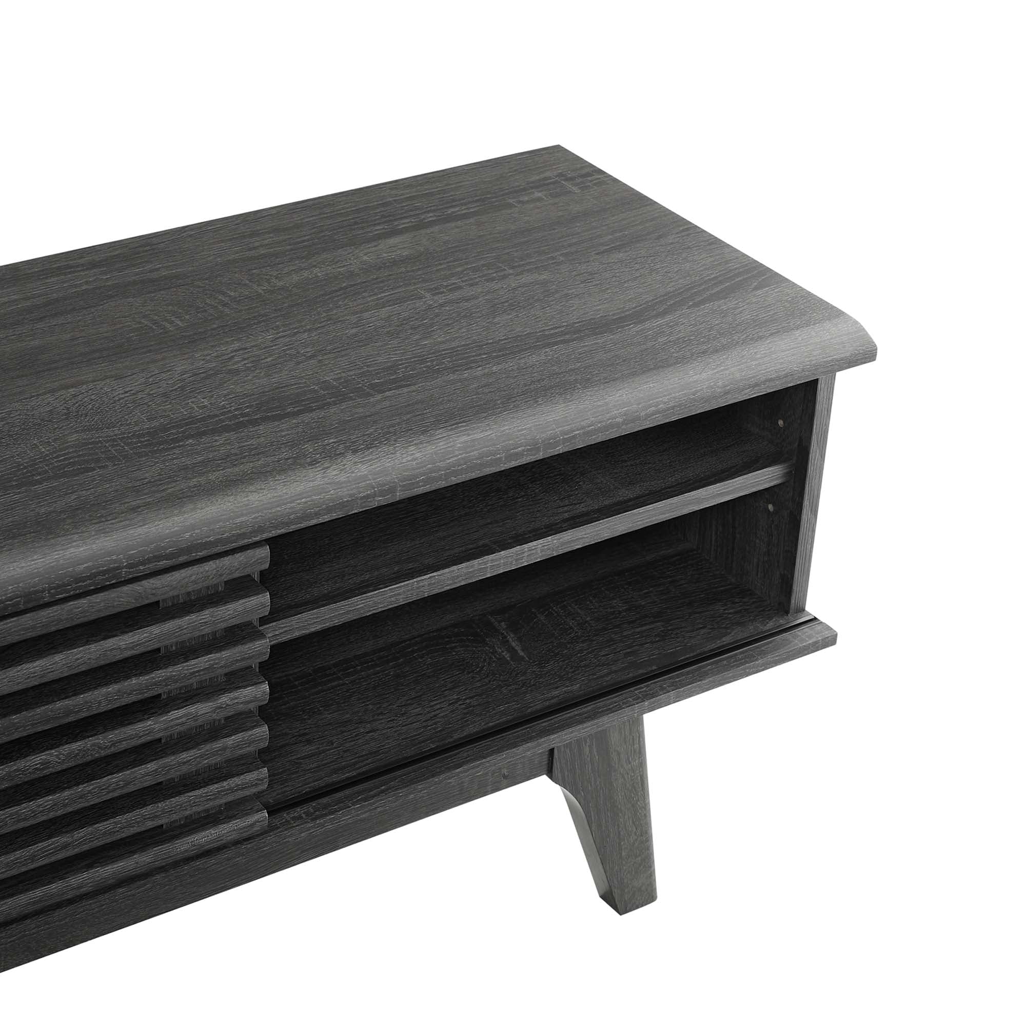 Render 70" Entertainment Center TV Stand, Charcoal