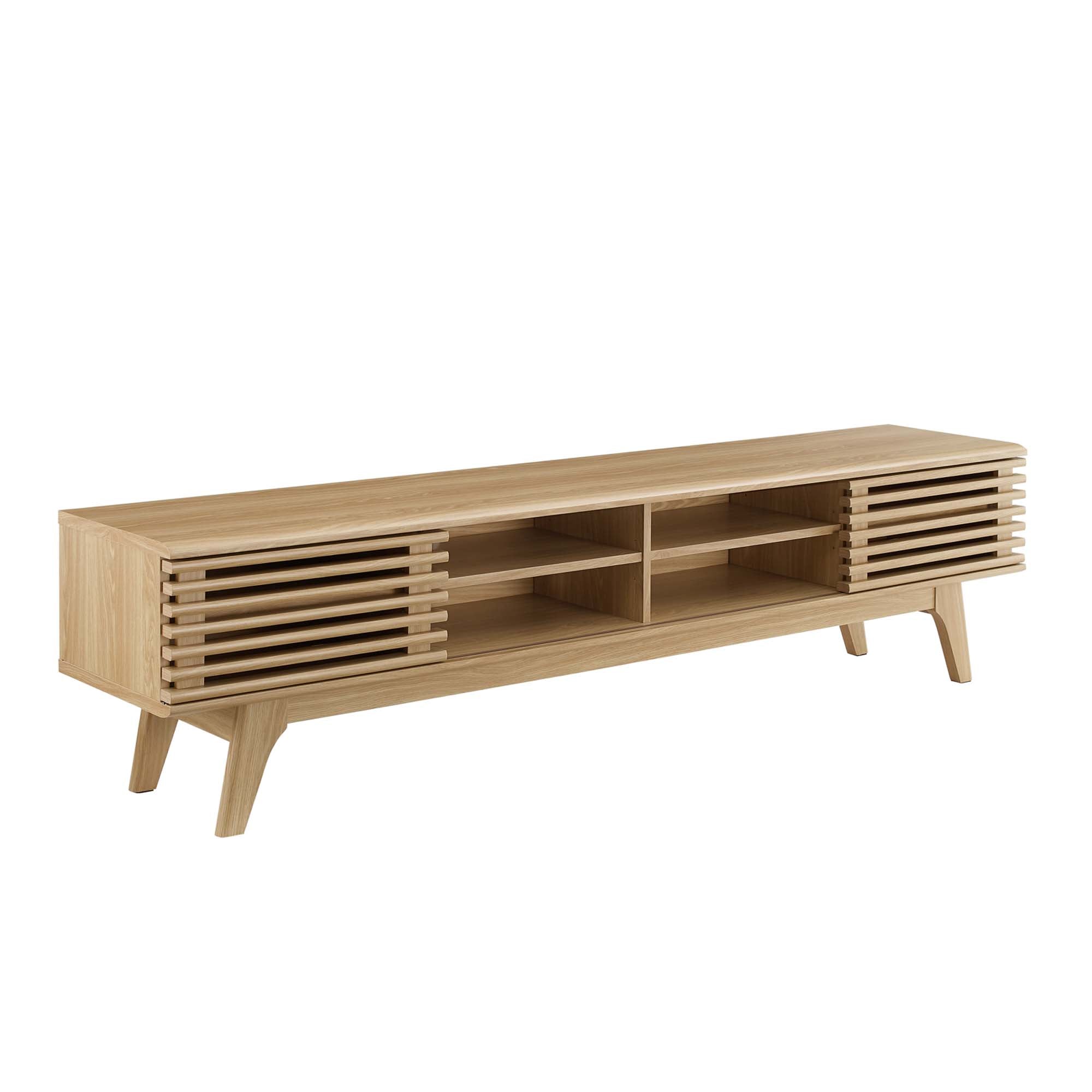 Render 70" Entertainment Center TV Stand, Oak