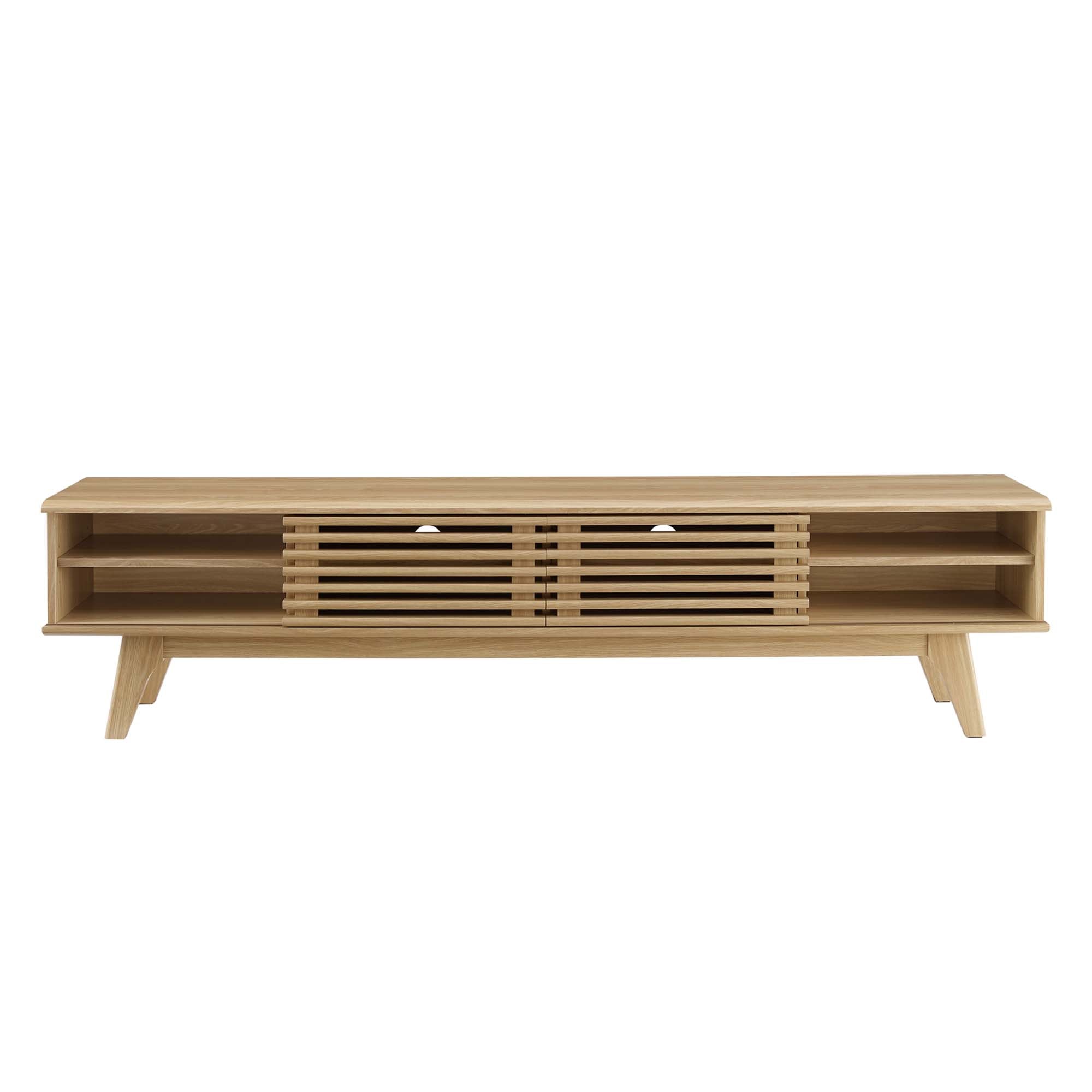 Render 70" Entertainment Center TV Stand, Oak