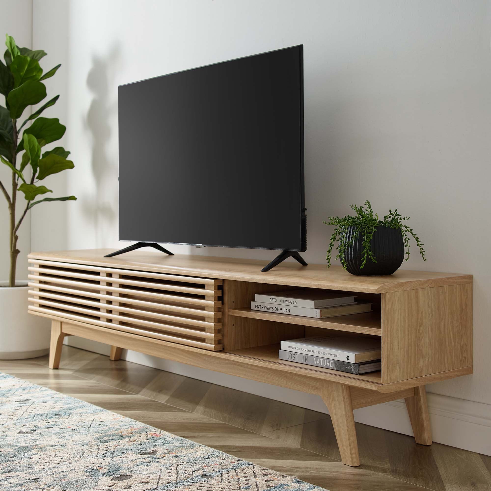 Render 70" TV Stand, Oak
