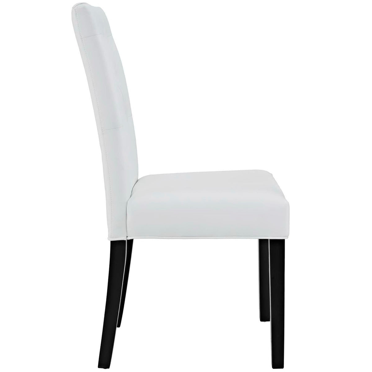 Confer Vinyl Dining Side Chair Set of 4, White
