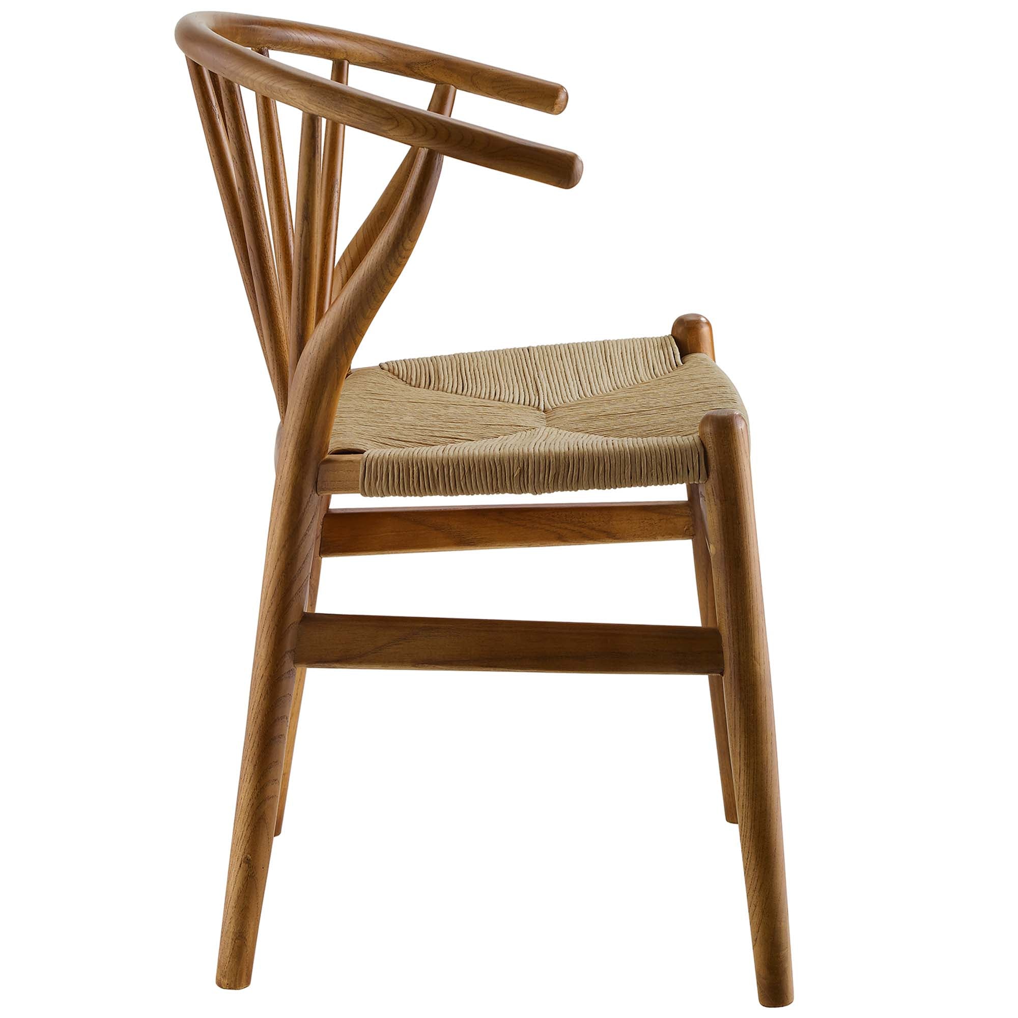 Flourish Spindle Wood Dining Side Chair, Walnut