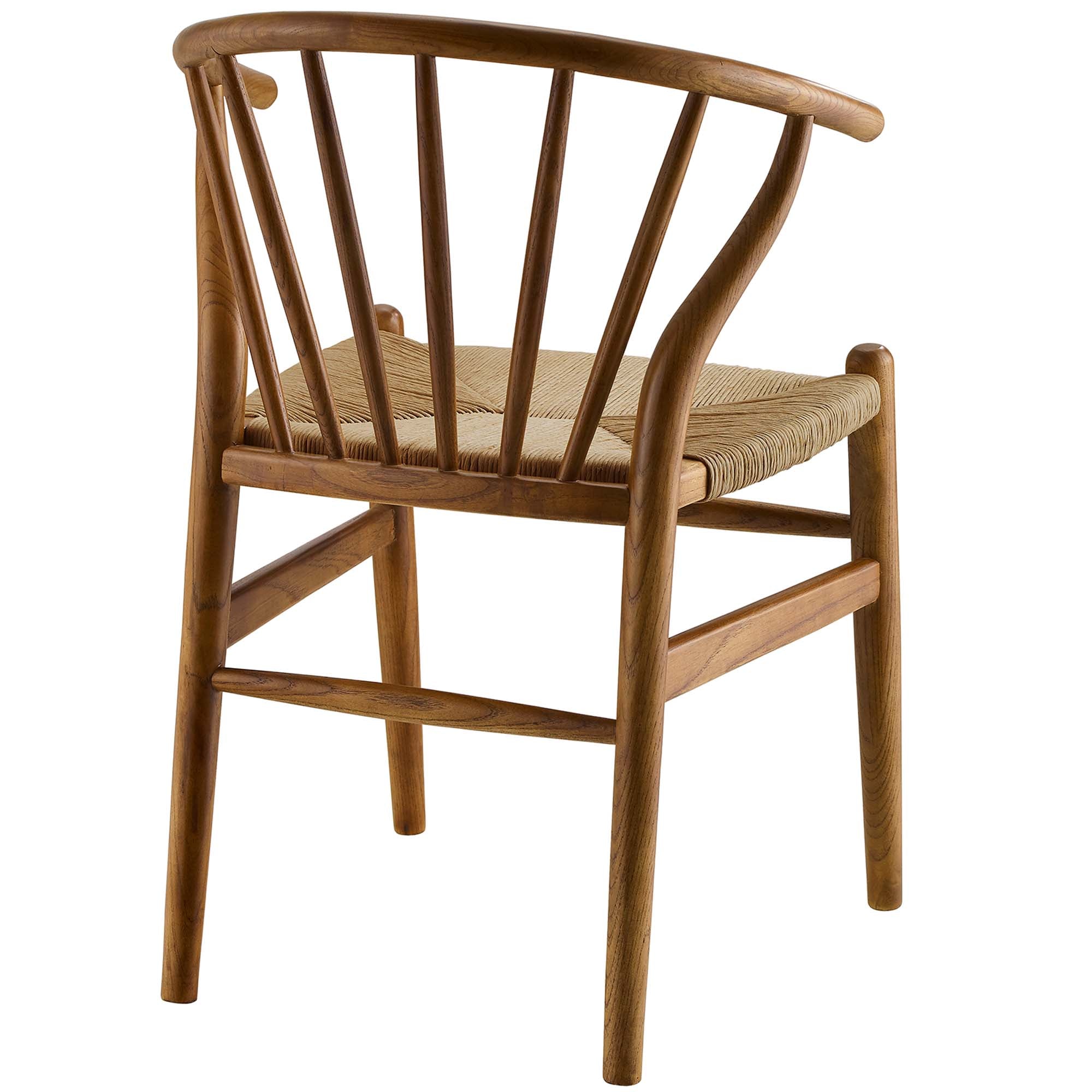 Flourish Spindle Wood Dining Side Chair, Walnut