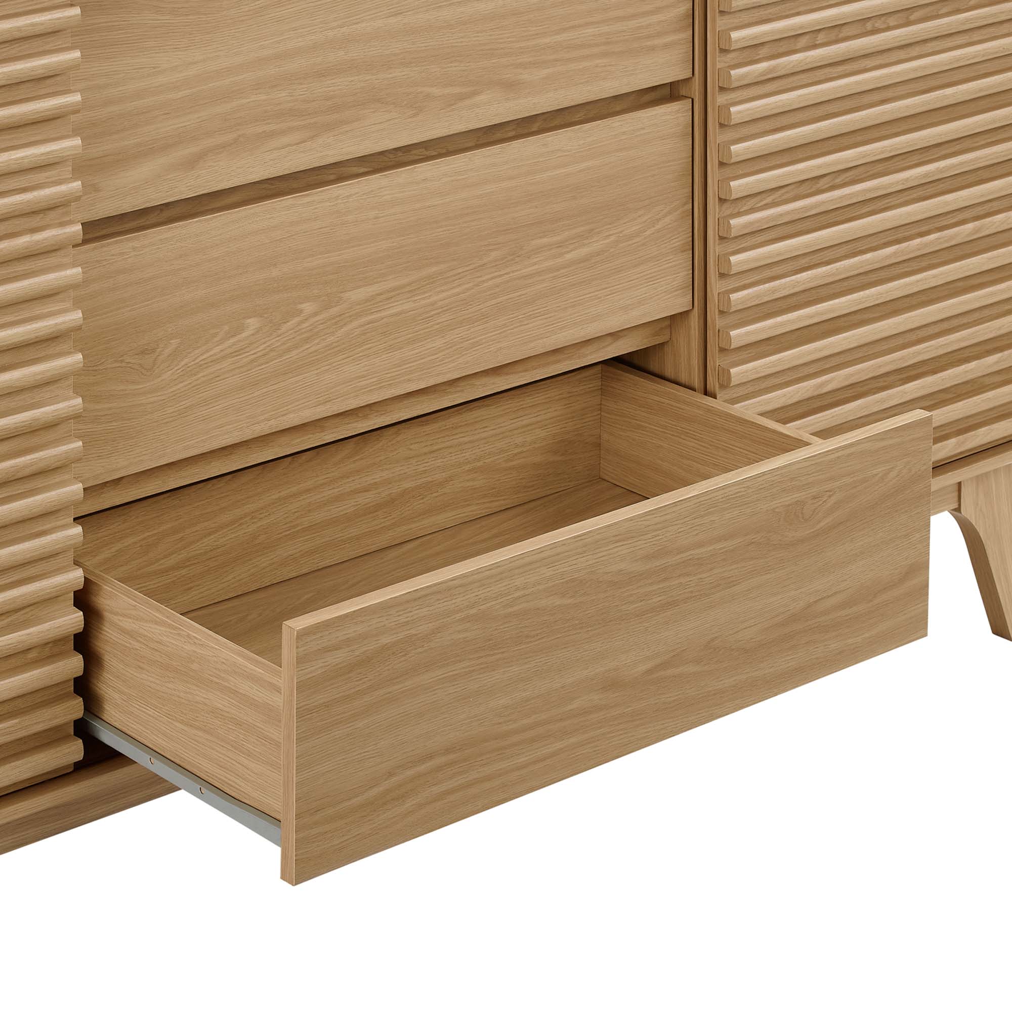 Render 63" Sideboard Buffet Table or TV Stand, Oak