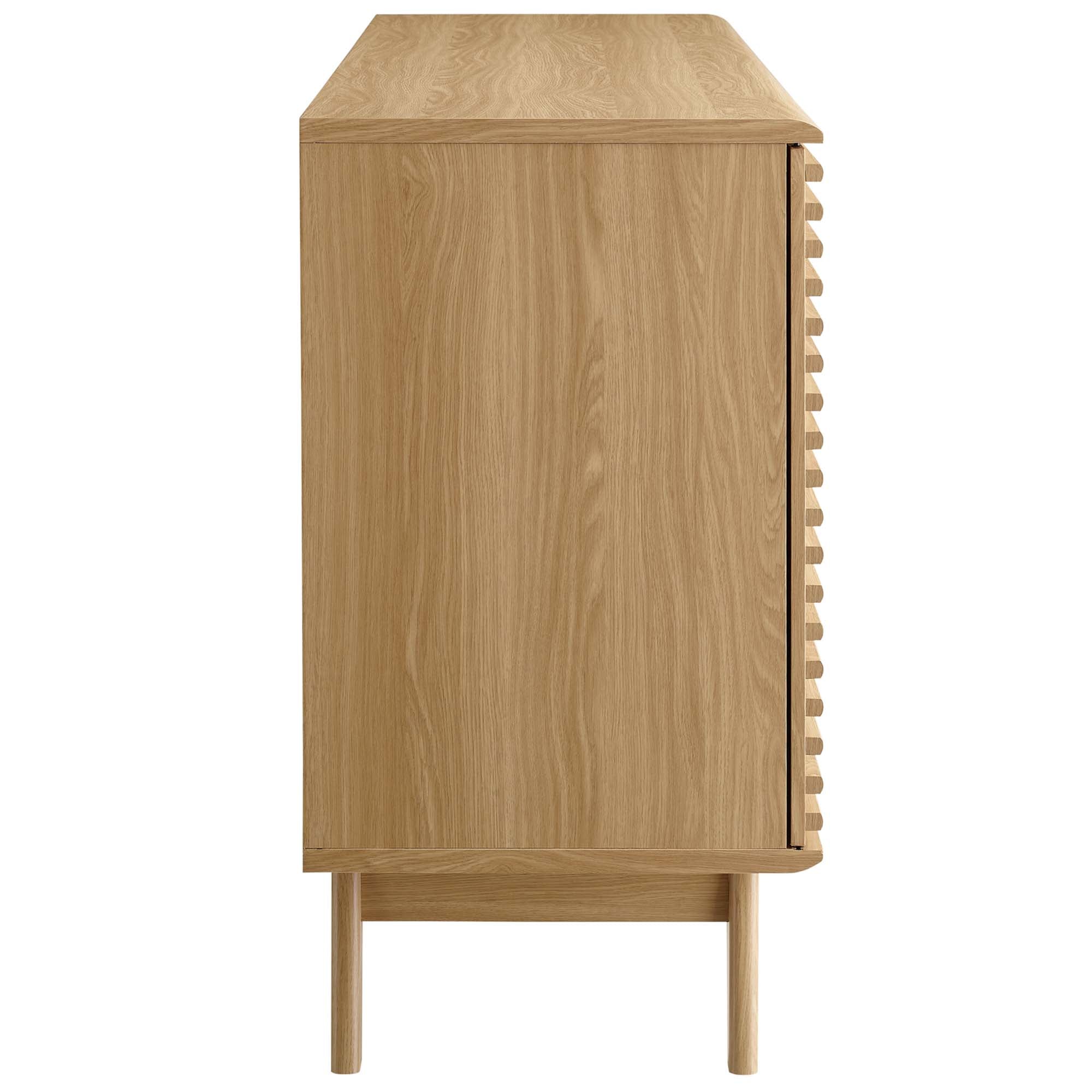 Render 63" Sideboard Buffet Table or TV Stand, Oak
