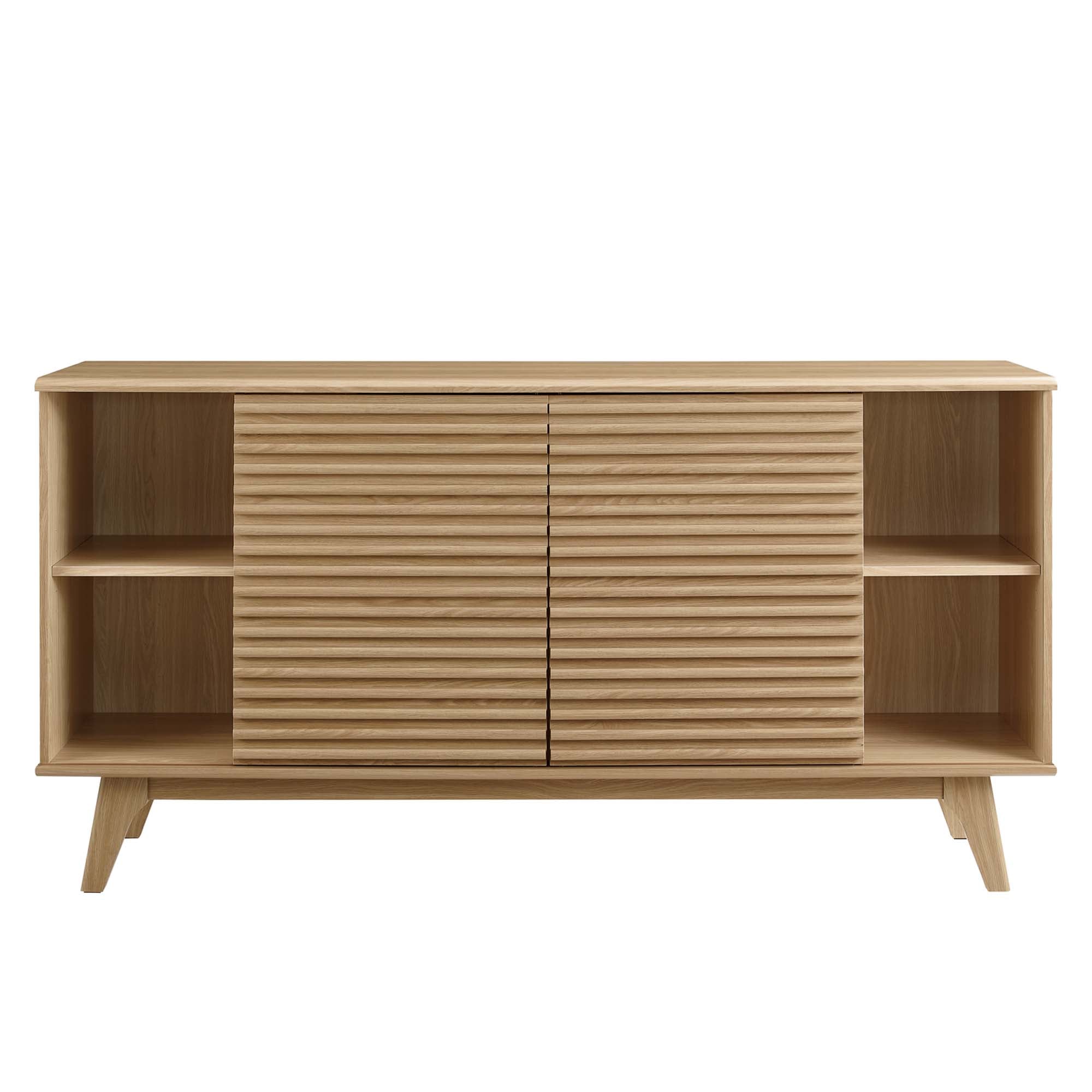 Render 63" Sideboard Buffet Table or TV Stand, Oak