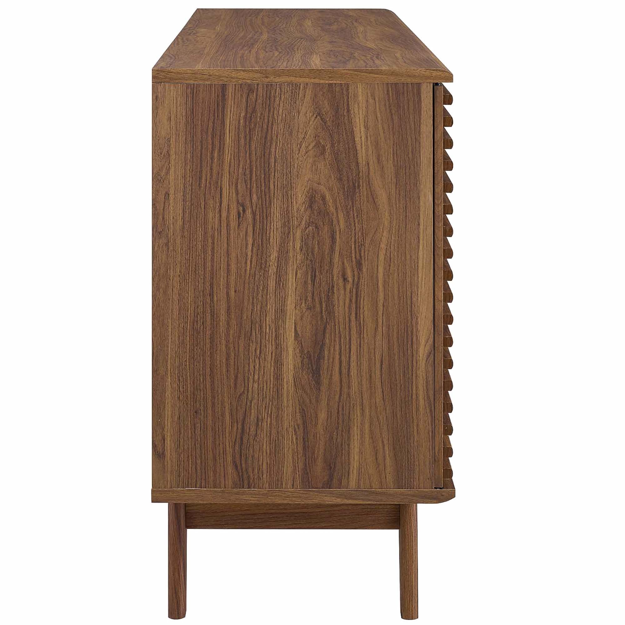 Render 63" Sideboard Buffet Table or TV Stand, Walnut