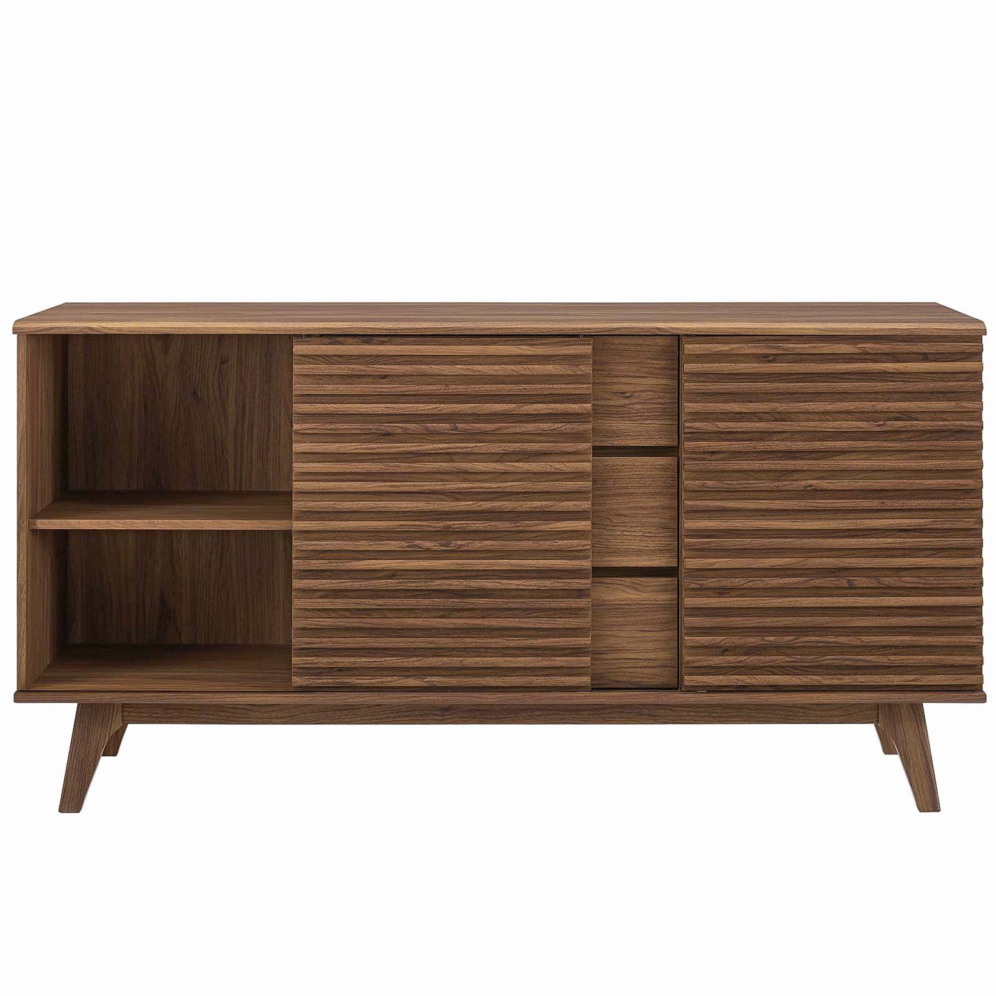 Render 63" Sideboard Buffet Table or TV Stand, Walnut